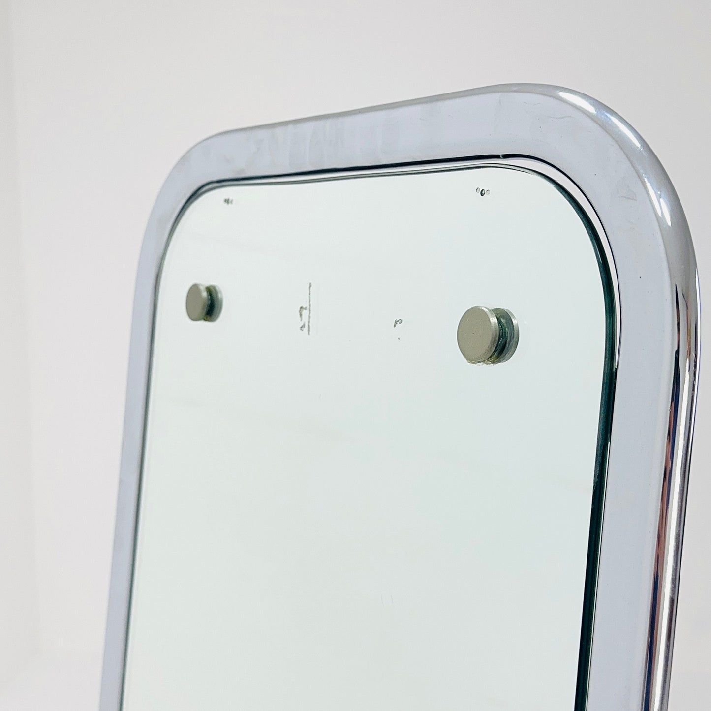 mid century chrome floor mirror 1980s Italy
