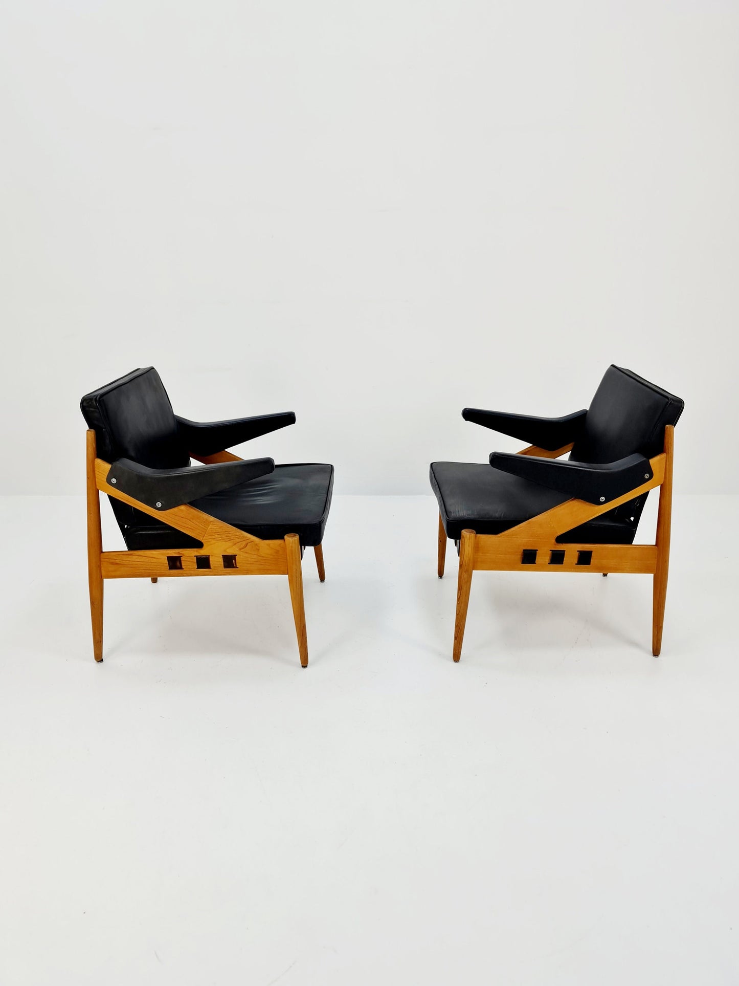 Mid century easy lounge chairs by Egon Eiermann For Wilde & spieth, 1950s, Set of 2