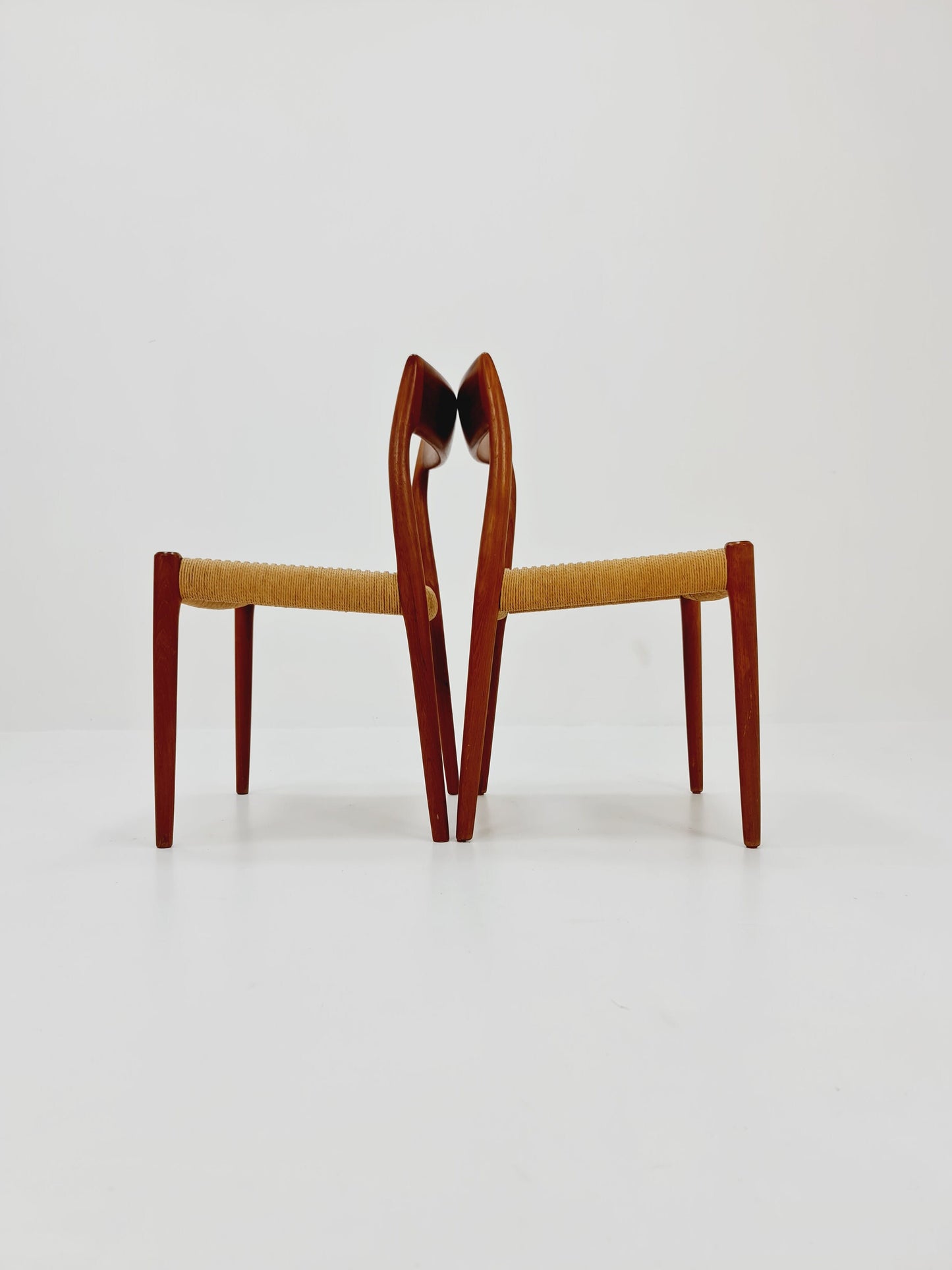 1 of 2 Vintage Danish teak dining charis by Niels Otto Møller Model 77, 1960s,