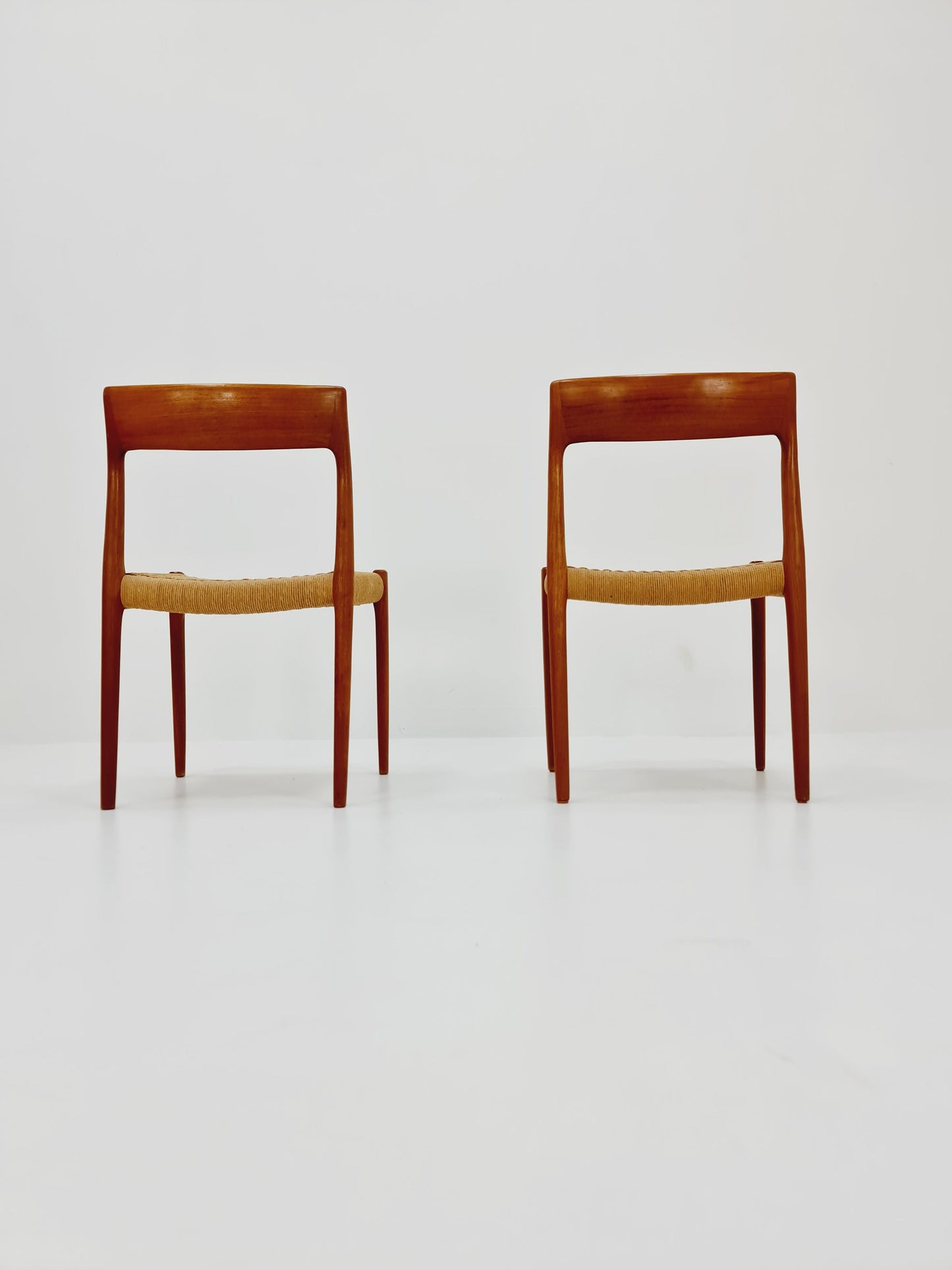 1 of 2 Vintage Danish teak dining charis by Niels Otto Møller Model 77, 1960s,