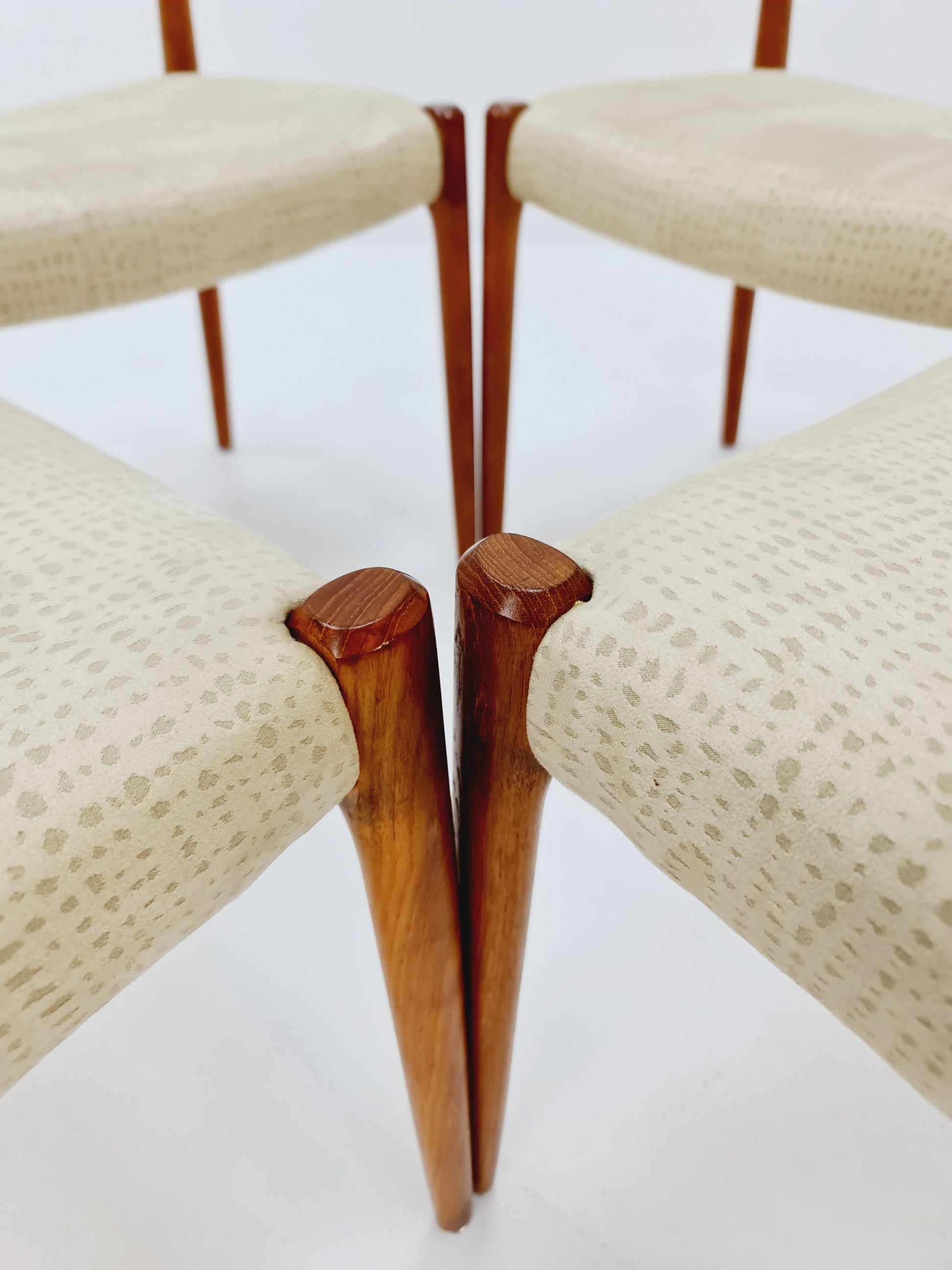 Mid Century Danish teak dining chairs by Niels O.Moller, 1960s, set of 4