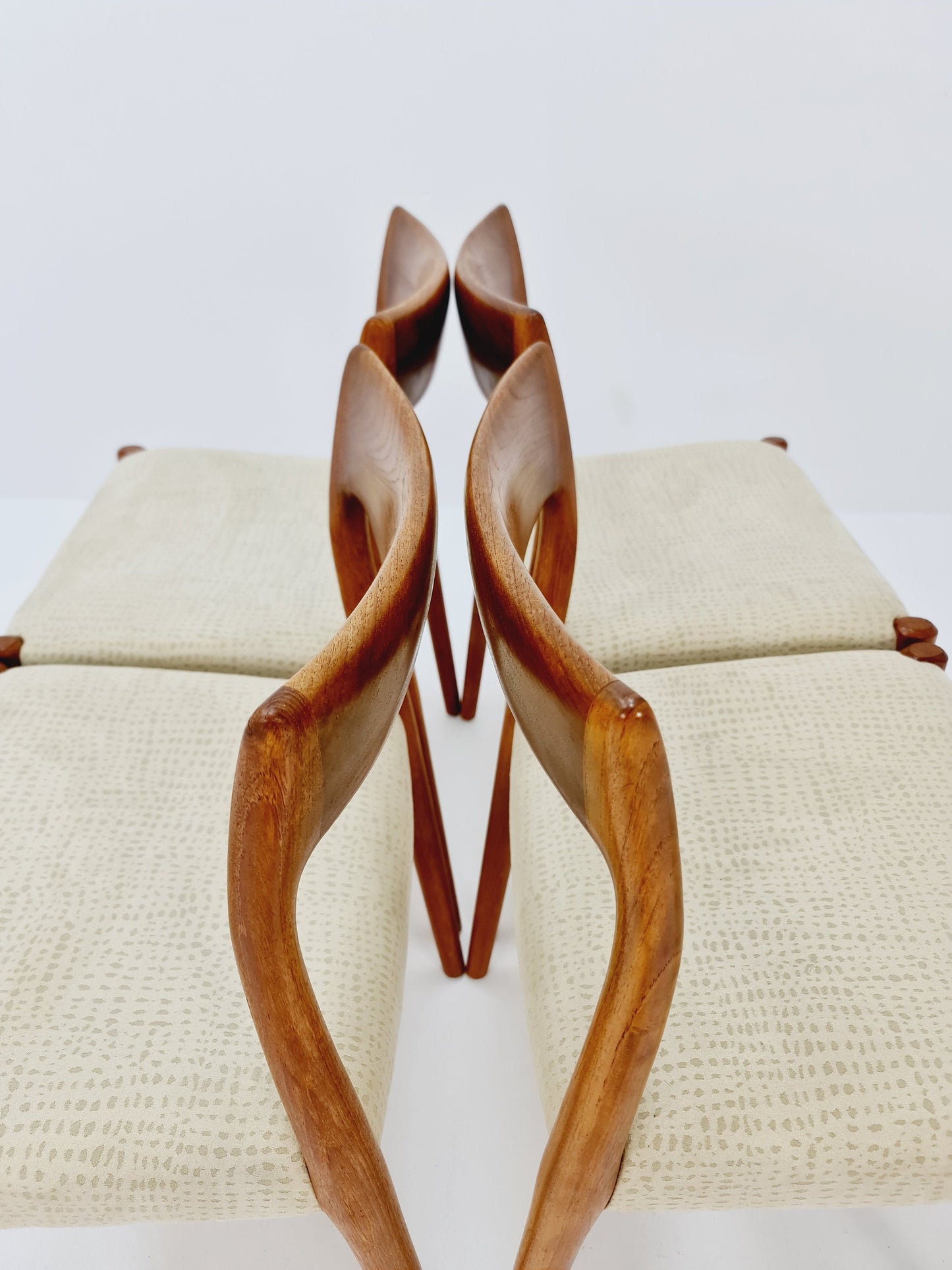 Mid Century Danish teak dining chairs by Niels O.Moller, 1960s, set of 4