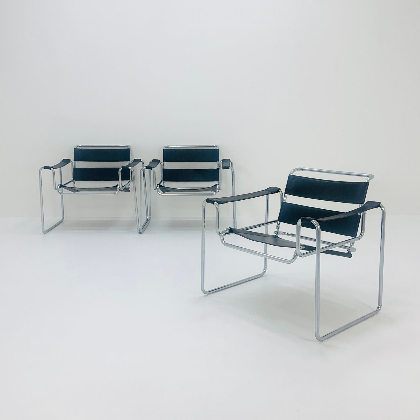 Mid century Black B3 armchair WASSILY style by Marcel Brauer , 1990s Germany