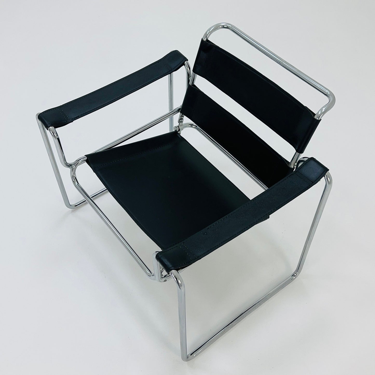 Mid century Black B3 armchair WASSILY style by Marcel Brauer , 1990s Germany