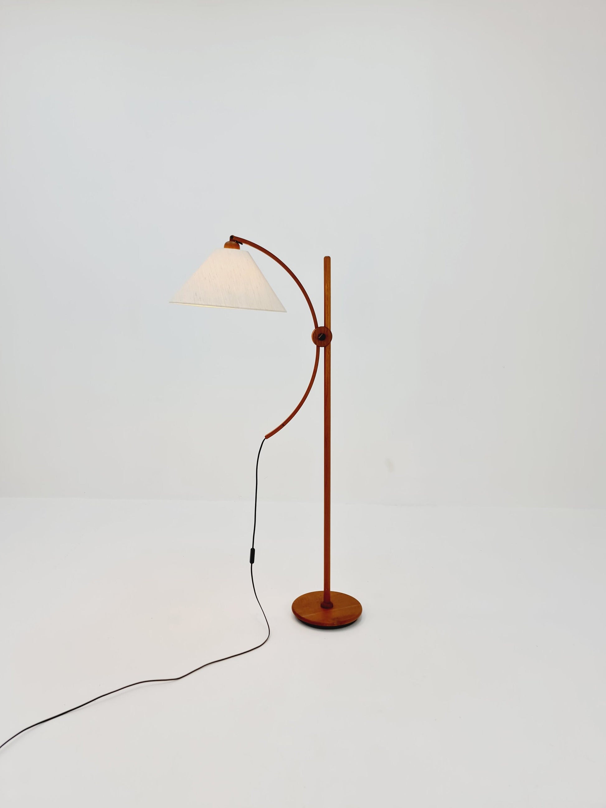 Vintage Danish Teak floor lamp by DOMUS 1970s