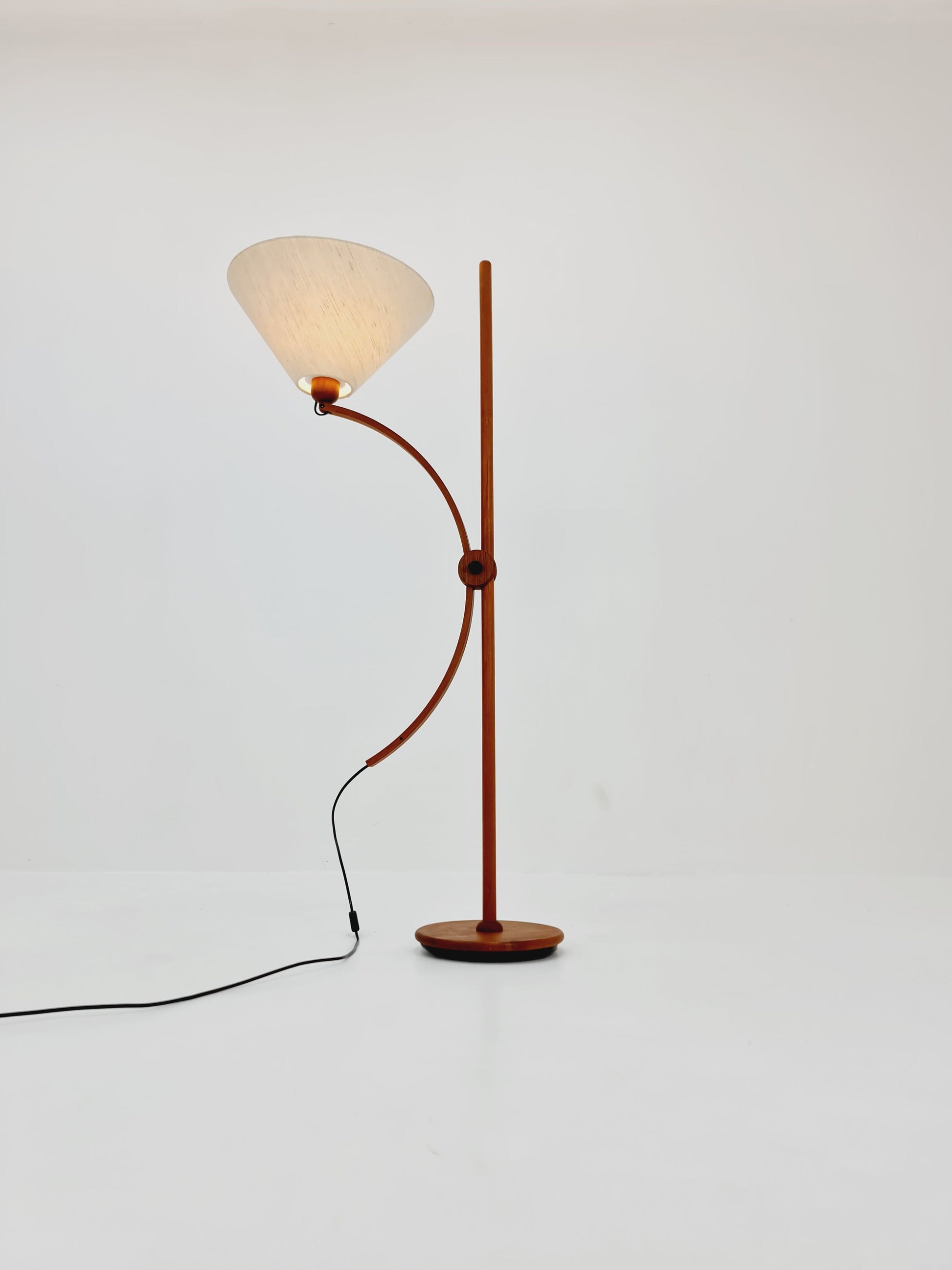 Vintage Danish Teak floor lamp by DOMUS 1970s