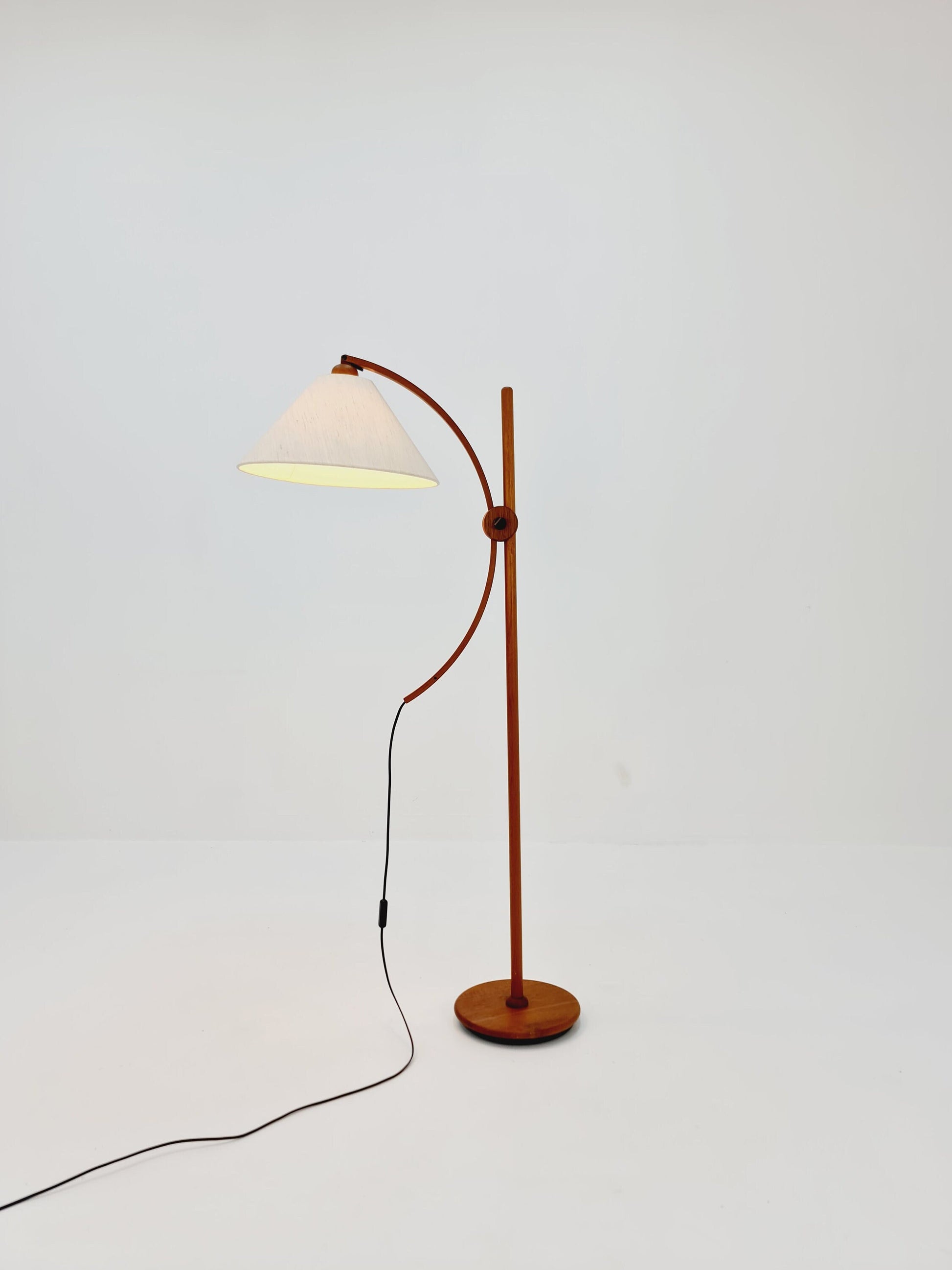 Vintage Danish Teak floor lamp by DOMUS 1970s