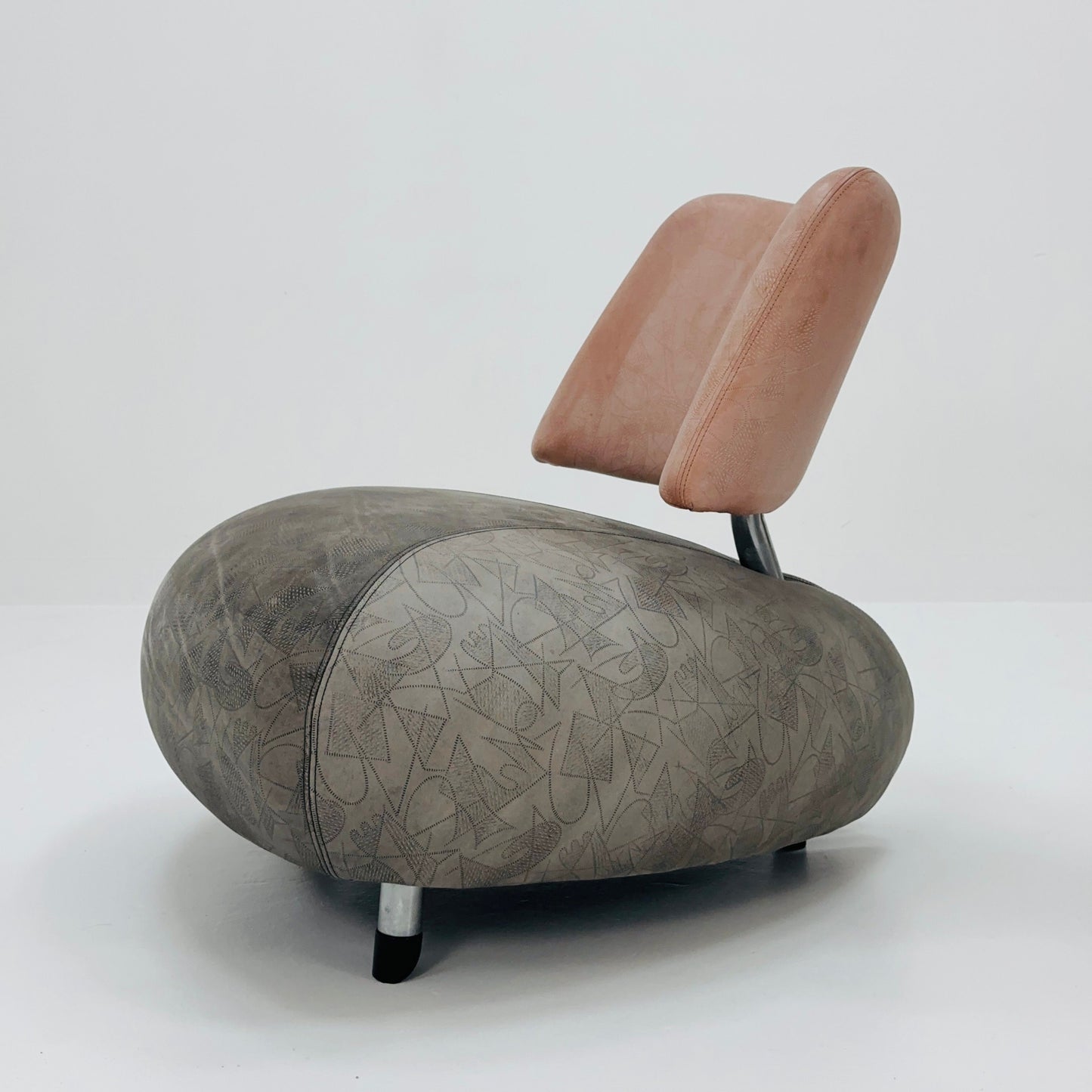 Set of 2 Mid century Orginal Leather Pallone lounge chairs by Roy de Scheemaker for Leolux, 1980s