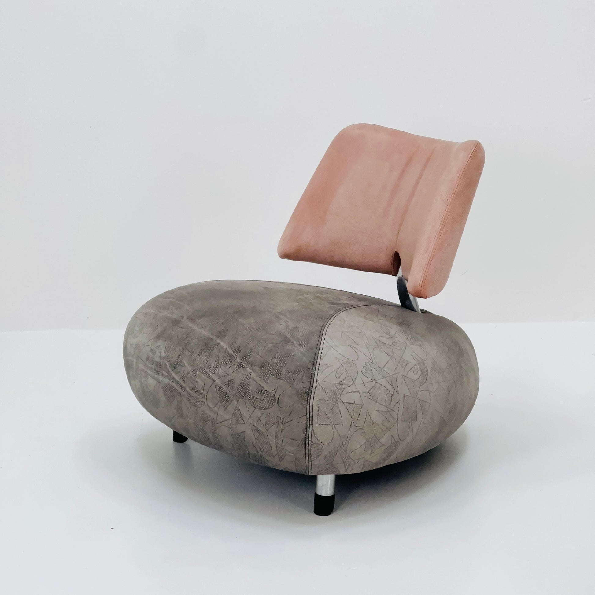 Set of 2 Mid century Orginal Leather Pallone lounge chairs by Roy de Scheemaker for Leolux, 1980s