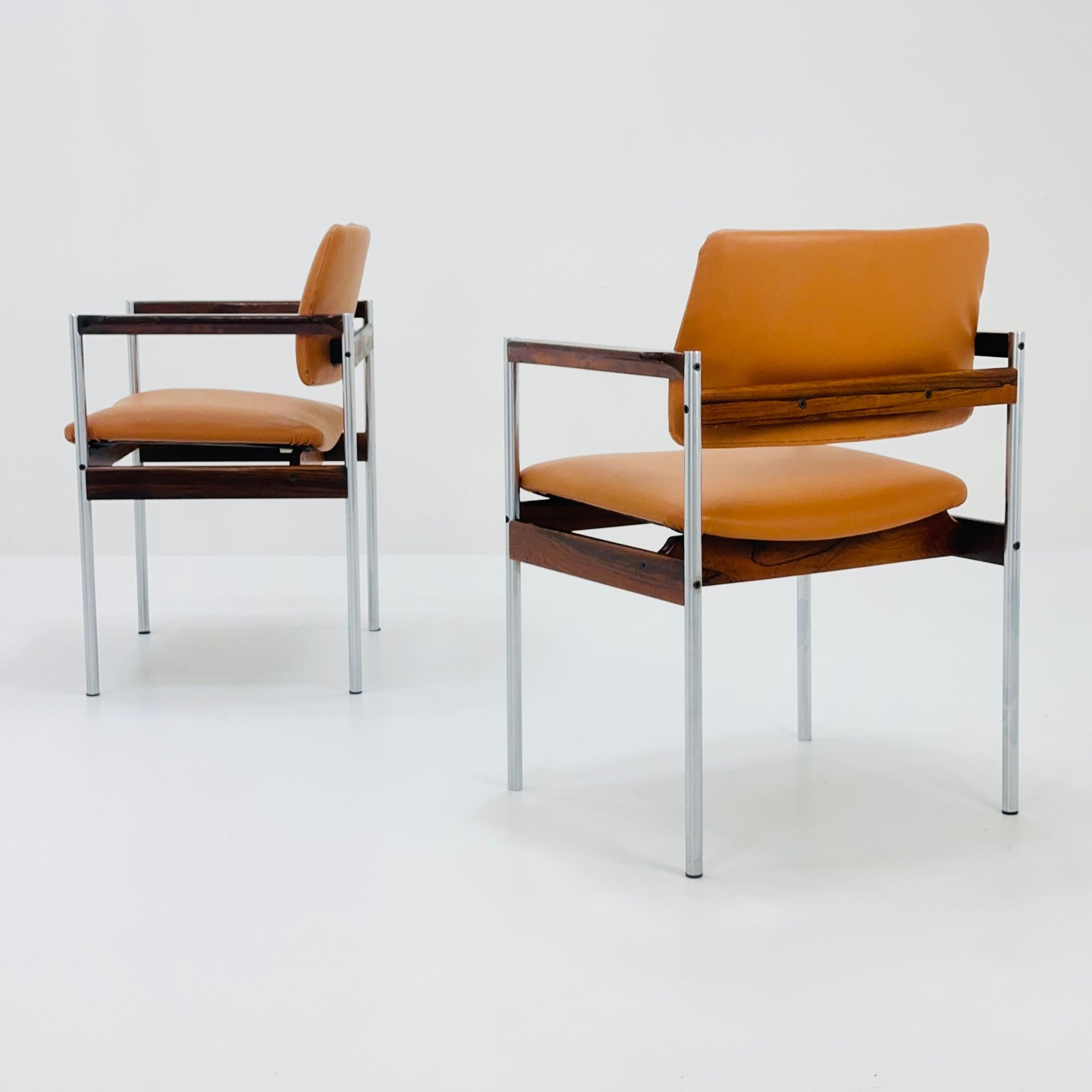 Set of 2 Mid-Century Dining arm Chairs by Thereca, 1960s, Netherlands
