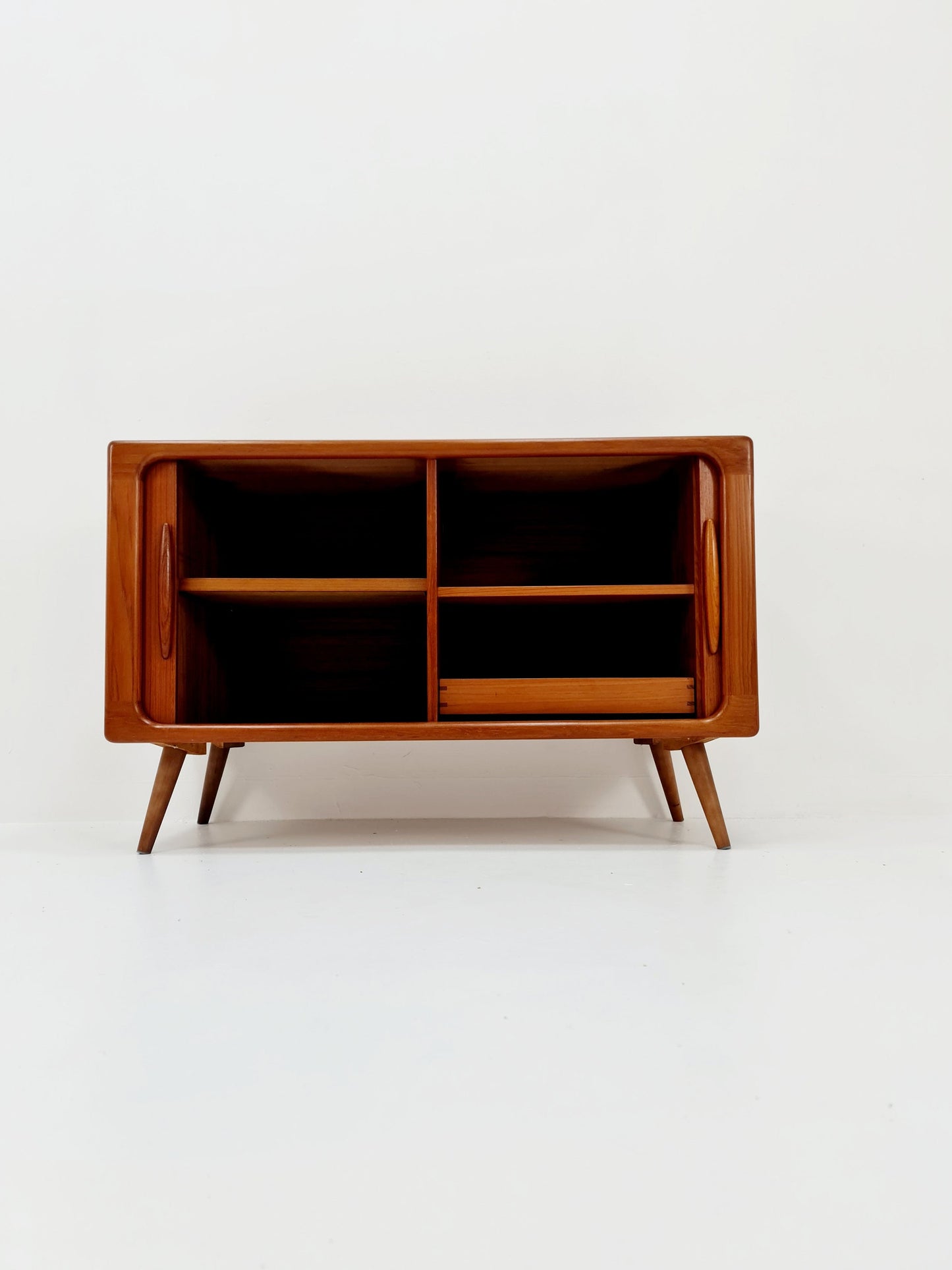 Mid century Solid Danish teak hallway cabinet, Record cabinet By Dyrlund 1960s