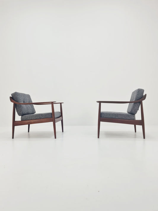Midcentury easy chairs by Walter Knoll for Knoll Antimott , Germany, 1960s, Set of 2