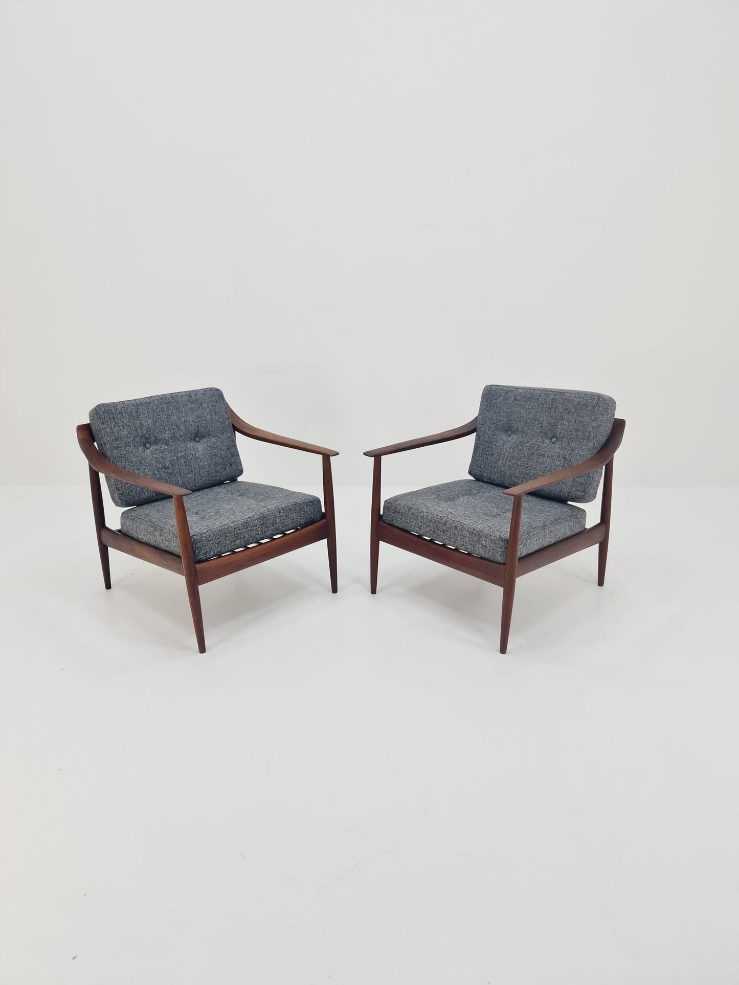 1 of 2 Midcentury easy chairs by Walter Knoll for Knoll Antimott , Germany, 1960s,