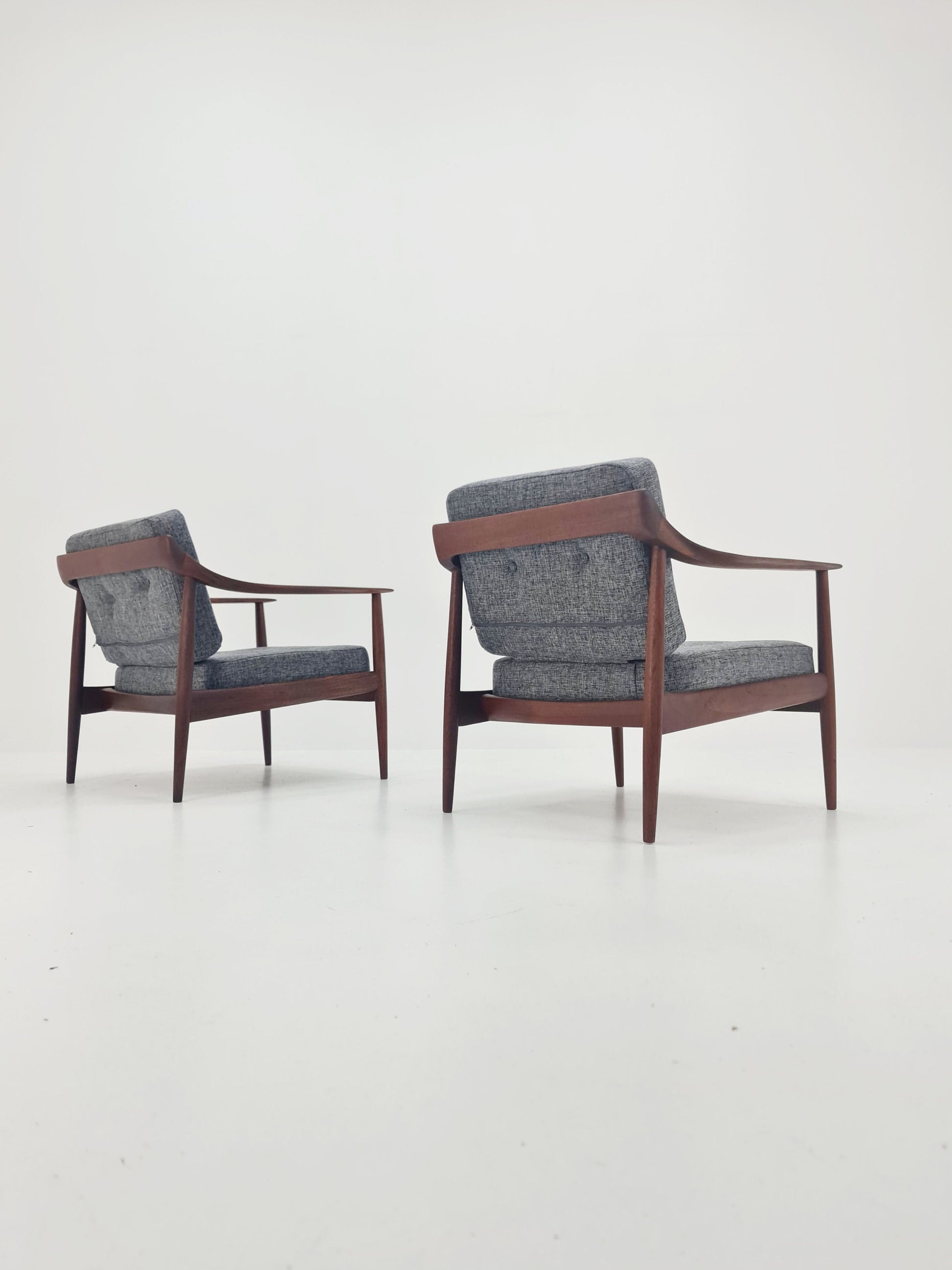1 of 2 Midcentury easy chairs by Walter Knoll for Knoll Antimott , Germany, 1960s,