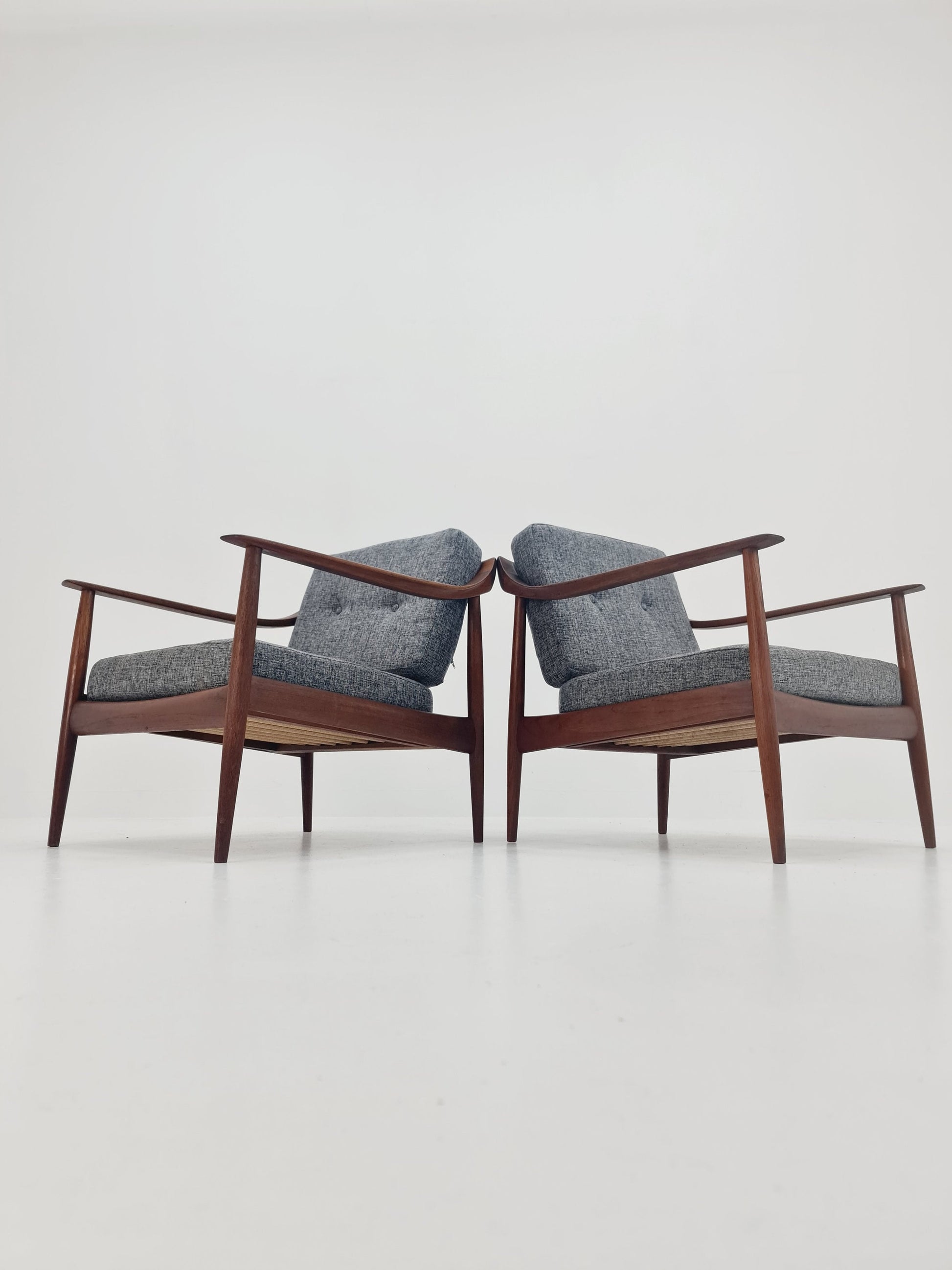 1 of 2 Midcentury easy chairs by Walter Knoll for Knoll Antimott , Germany, 1960s,