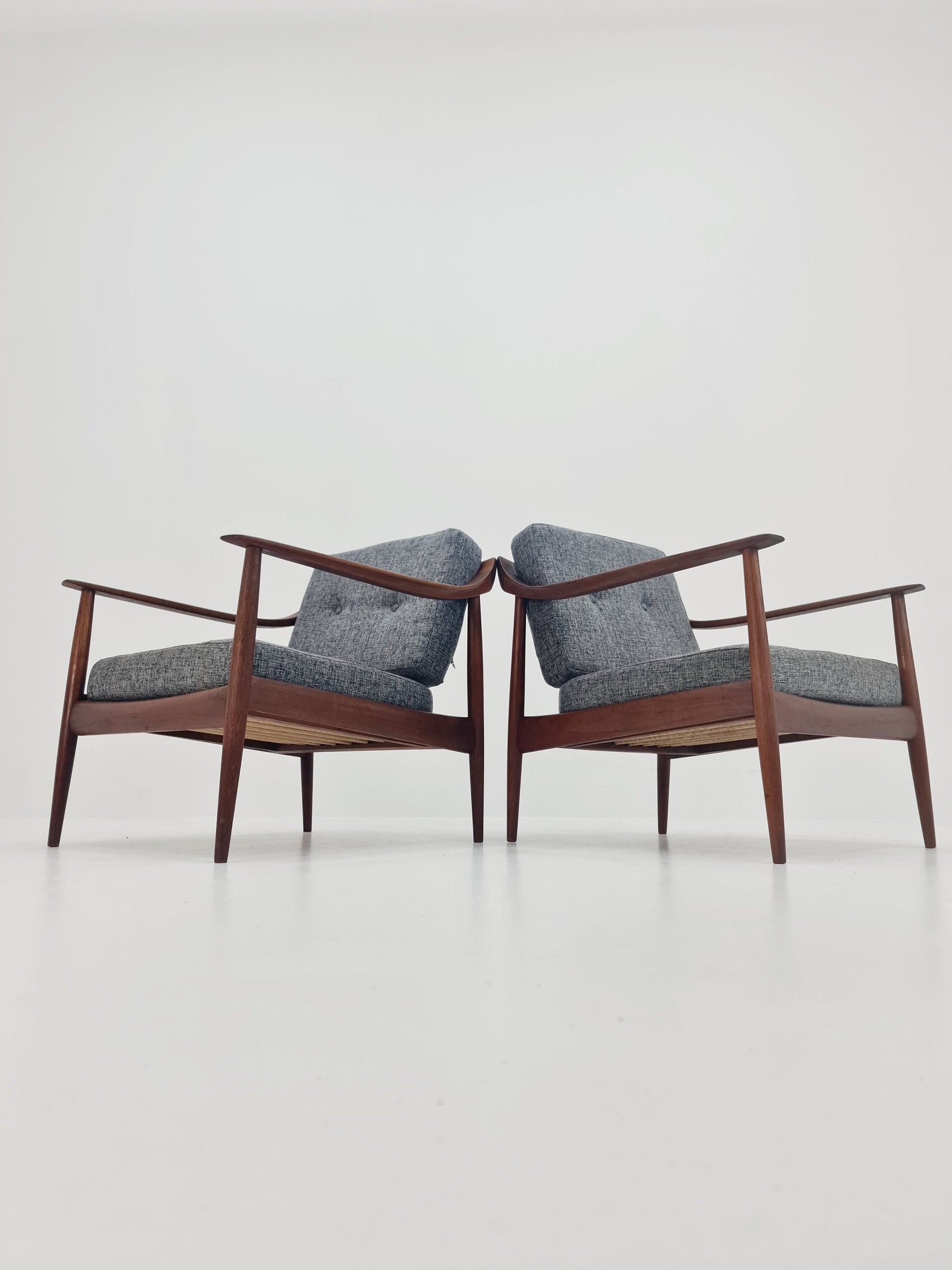 Midcentury easy chairs by Walter Knoll for Knoll Antimott , Germany, 1960s, Set of 2