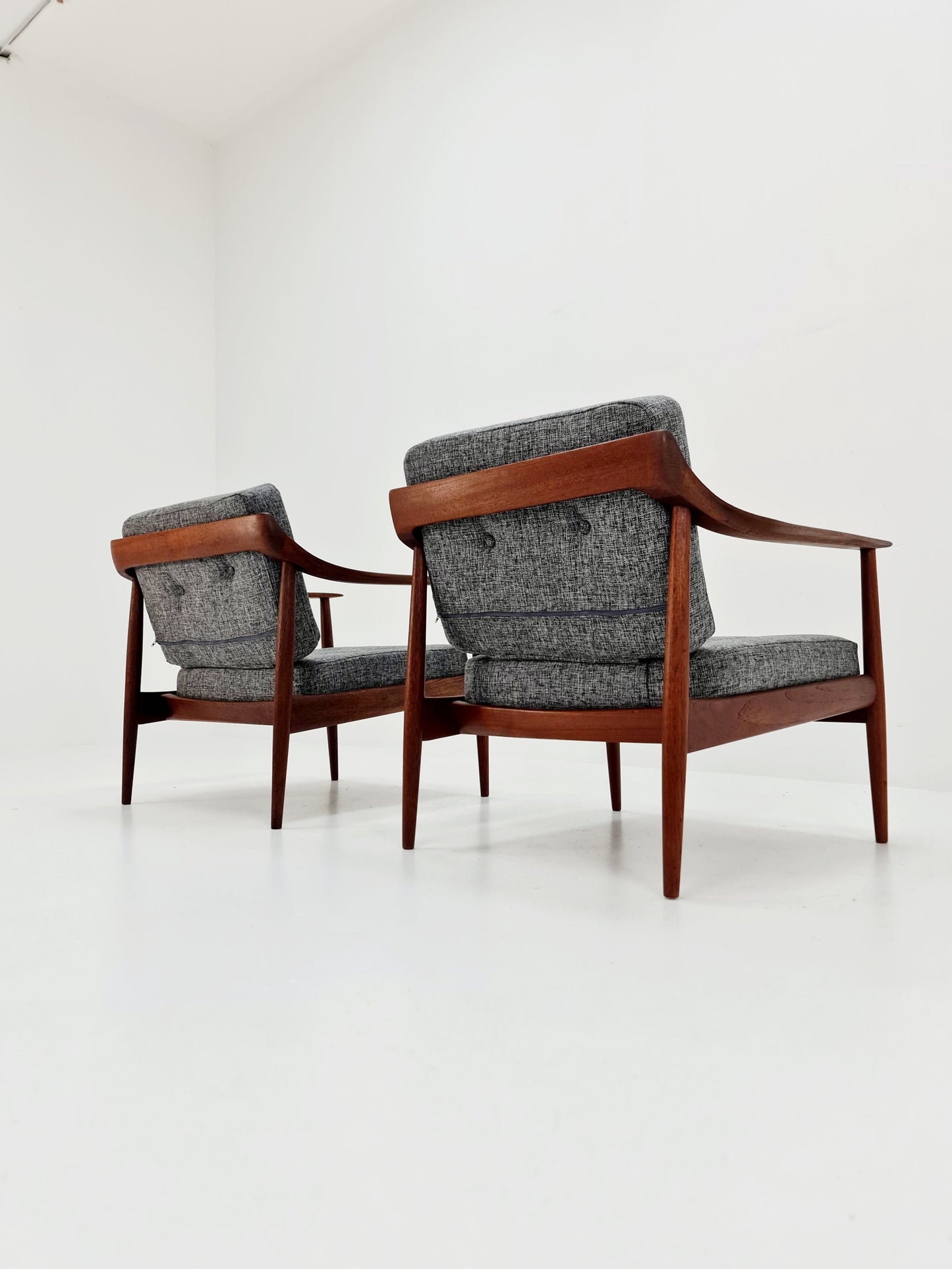 1 of 2 Midcentury easy chairs by Walter Knoll for Knoll Antimott , Germany, 1960s,