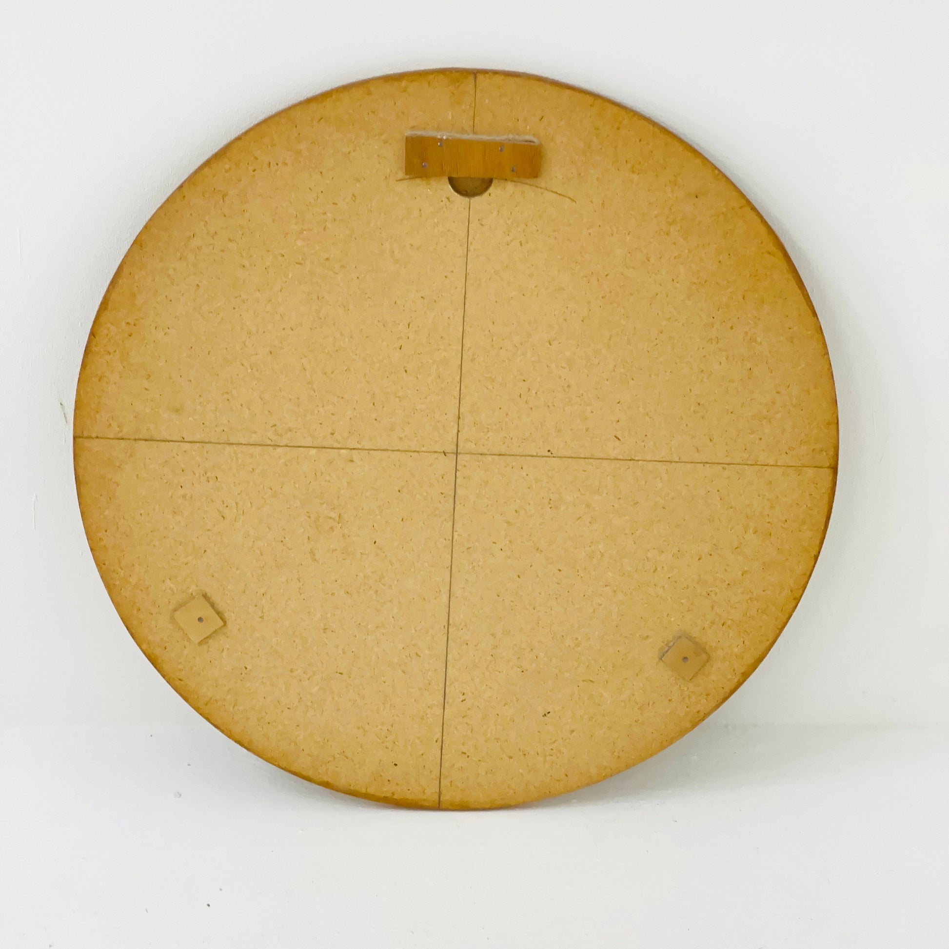 Mid century wooden round wall mirror 1960s Germany