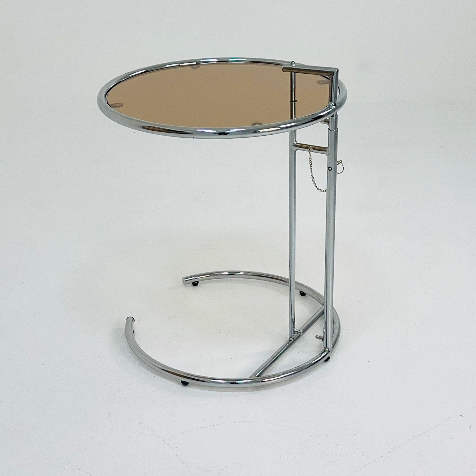 1 of 2 mid century Vintage style of the Adjustable Table E 1027 by Eileen Gray Italy 1990s