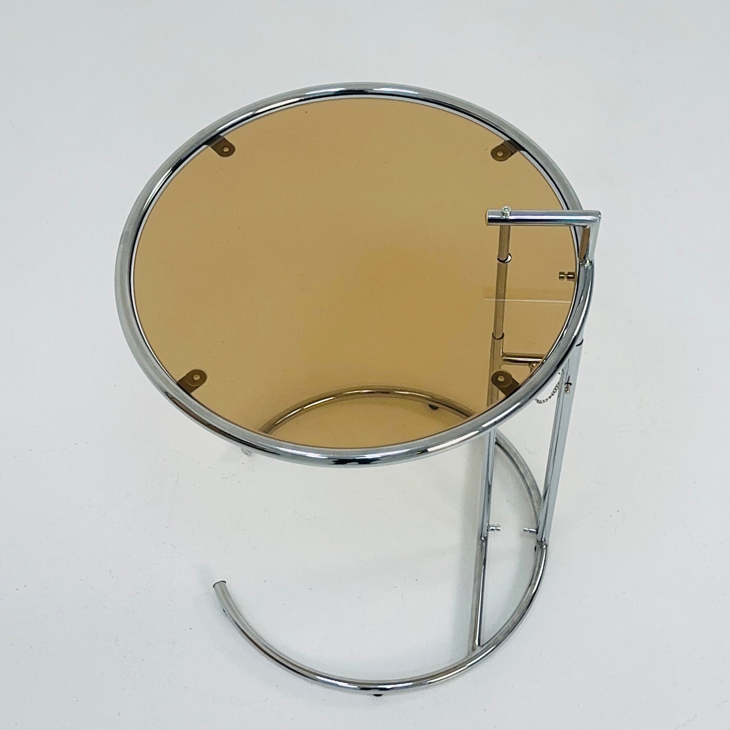 1 of 2 mid century Vintage style of the Adjustable Table E 1027 by Eileen Gray Italy 1990s