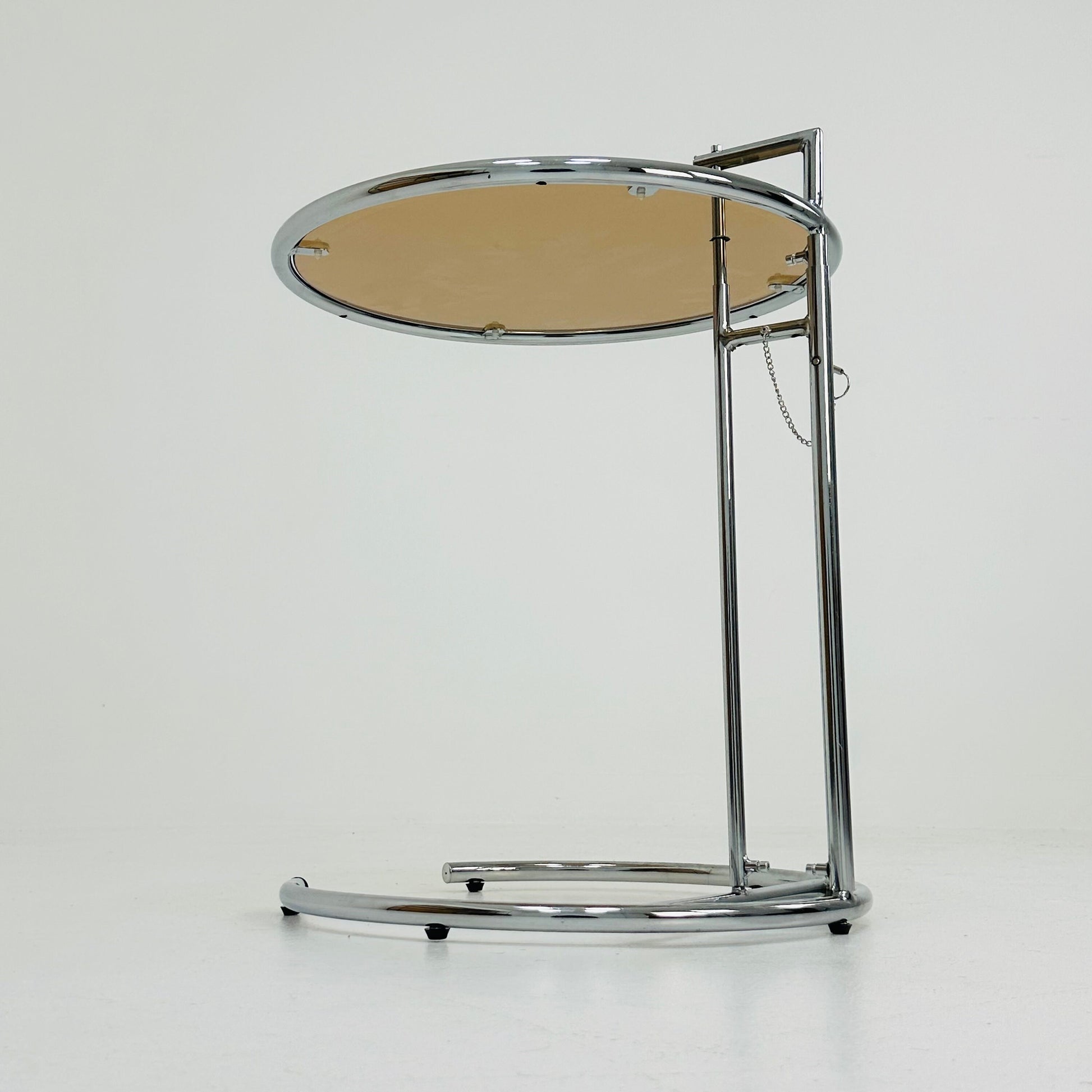 1 of 2 mid century Vintage style of the Adjustable Table E 1027 by Eileen Gray Italy 1990s