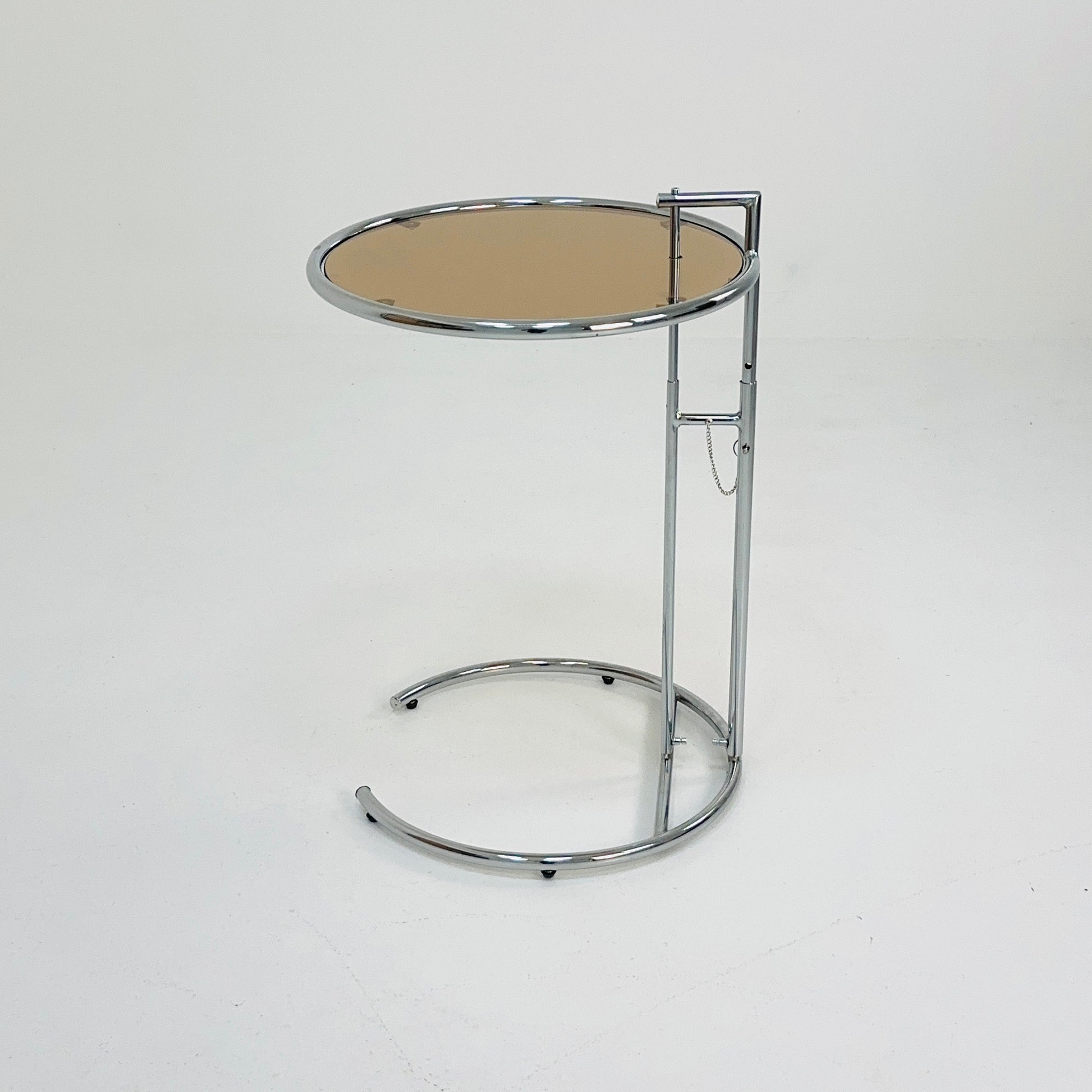 1 of 2 mid century Vintage style of the Adjustable Table E 1027 by Eileen Gray Italy 1990s