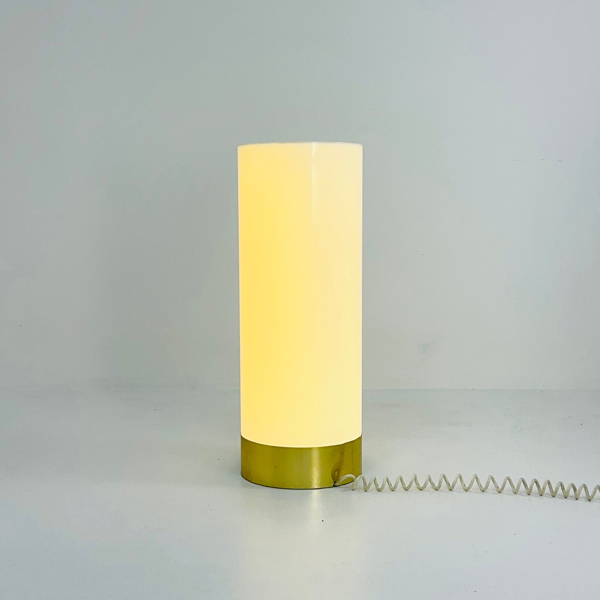 space age white plexiglass floor lamp Germany 1980s