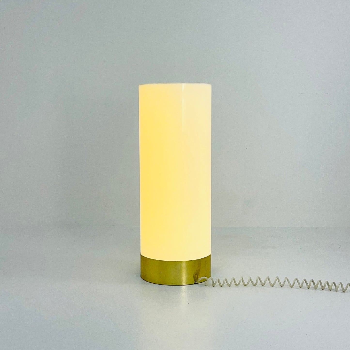 space age white plexiglass floor lamp Germany 1980s