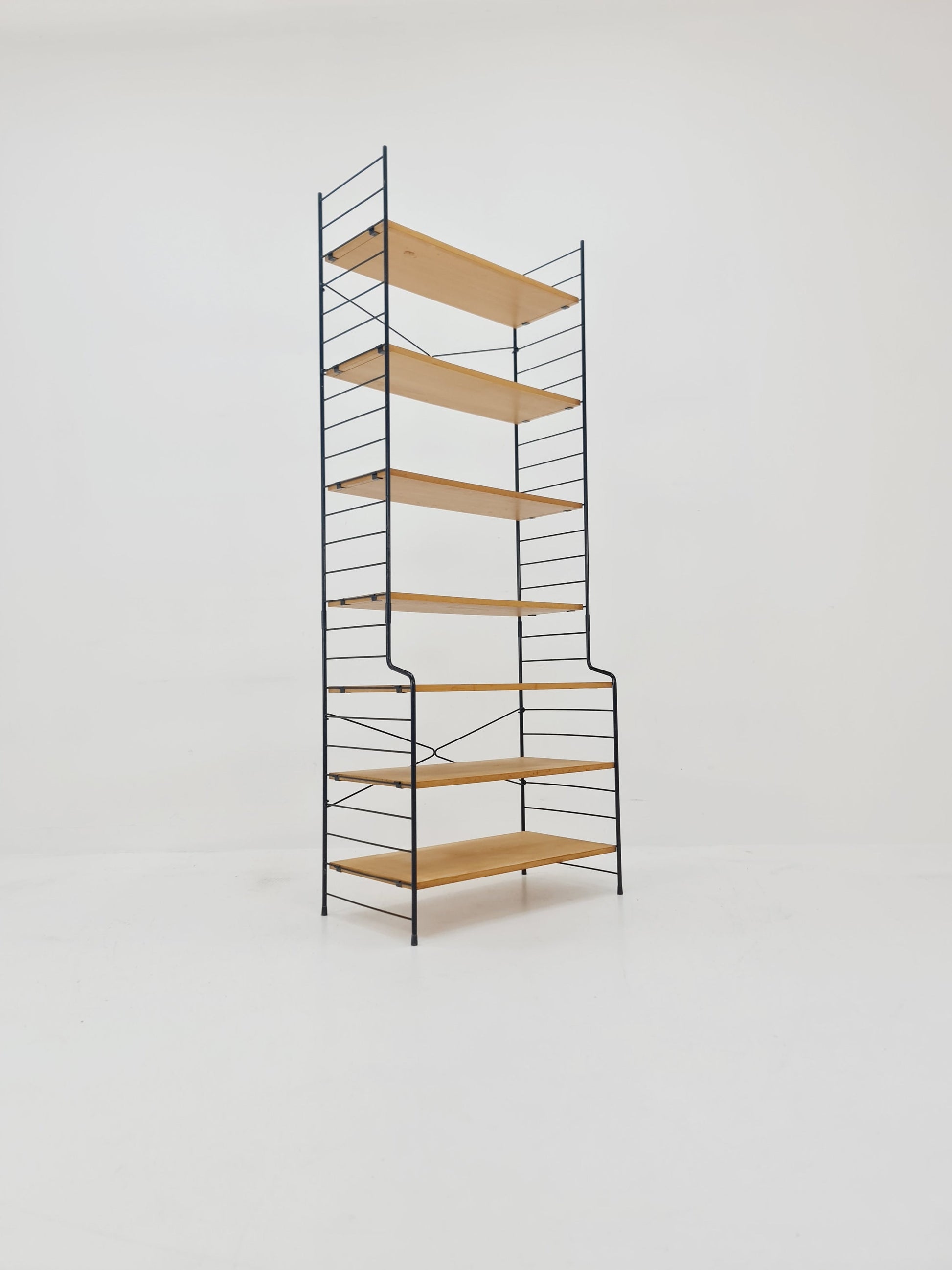 Freestanding vintage string bookshelf in Eshe , 1950s by WHB Germnay