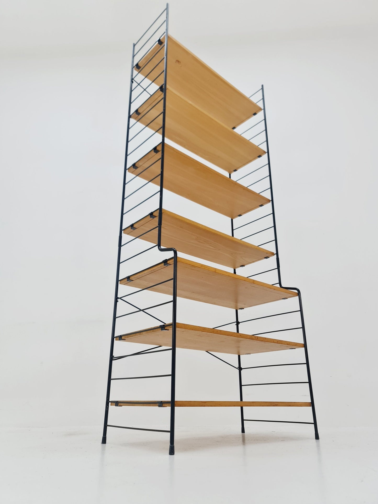 Freestanding vintage string bookshelf in Eshe , 1950s by WHB Germnay