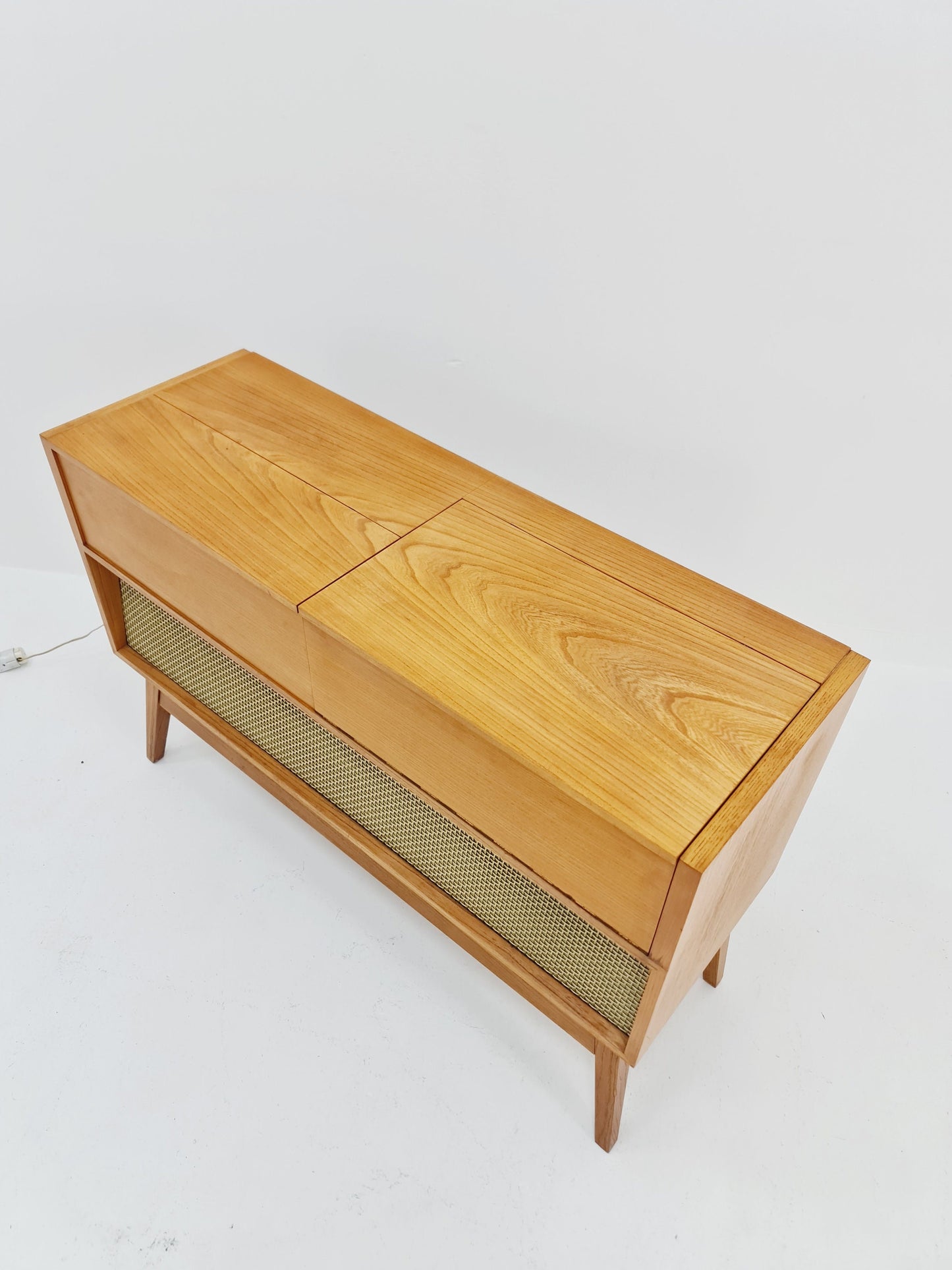 Mid Century Modern German ash record player, radio by Braun “MM 4 ”, 1960s