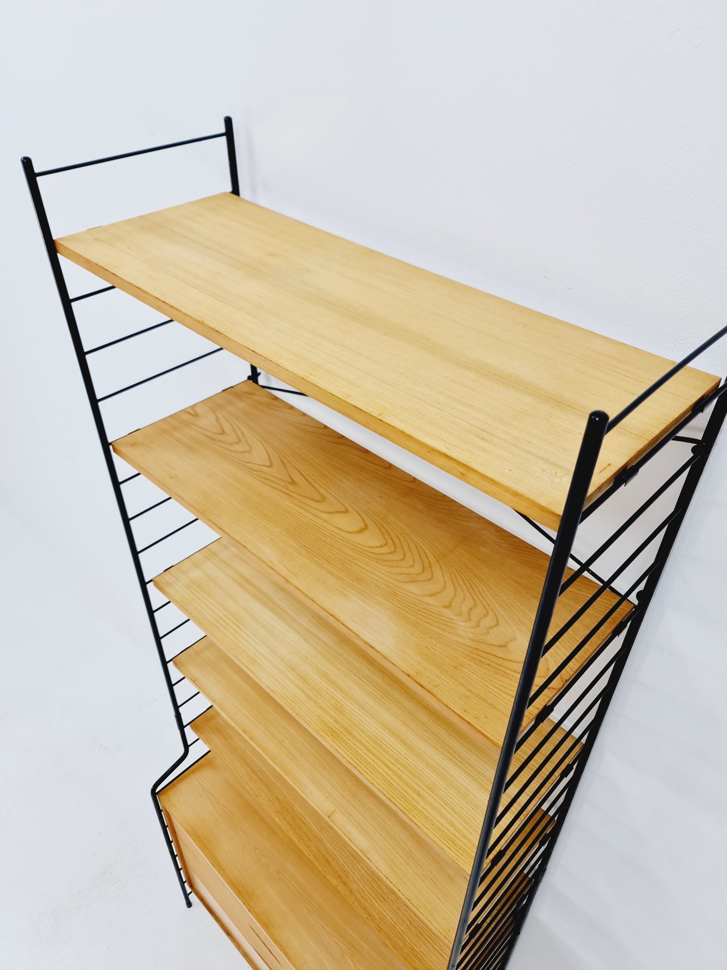 Freestanding vintage string bookshelf in Eshe , 1950s by WHB Germnay