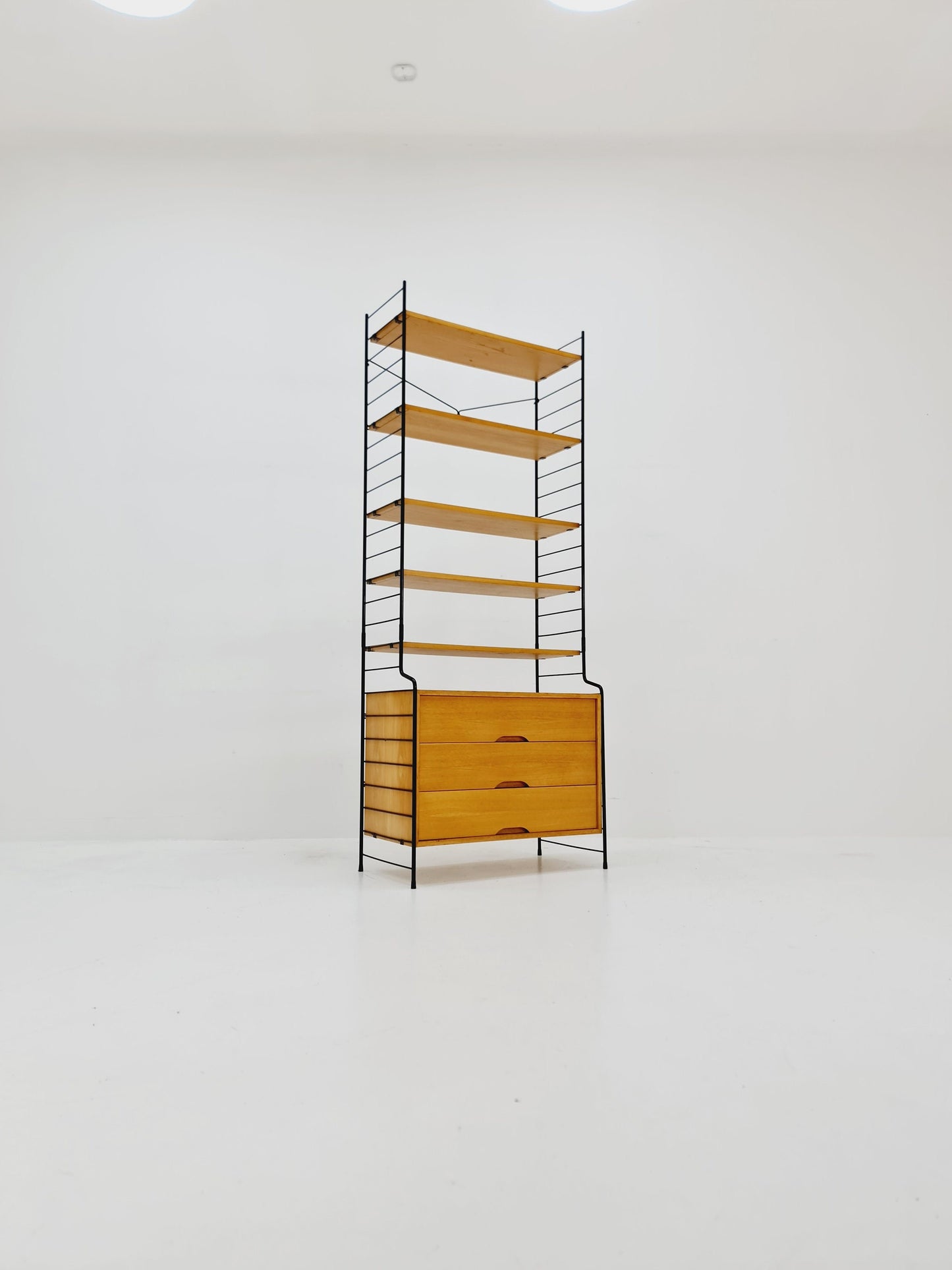 Freestanding vintage string bookshelf in Eshe , 1950s by WHB Germnay