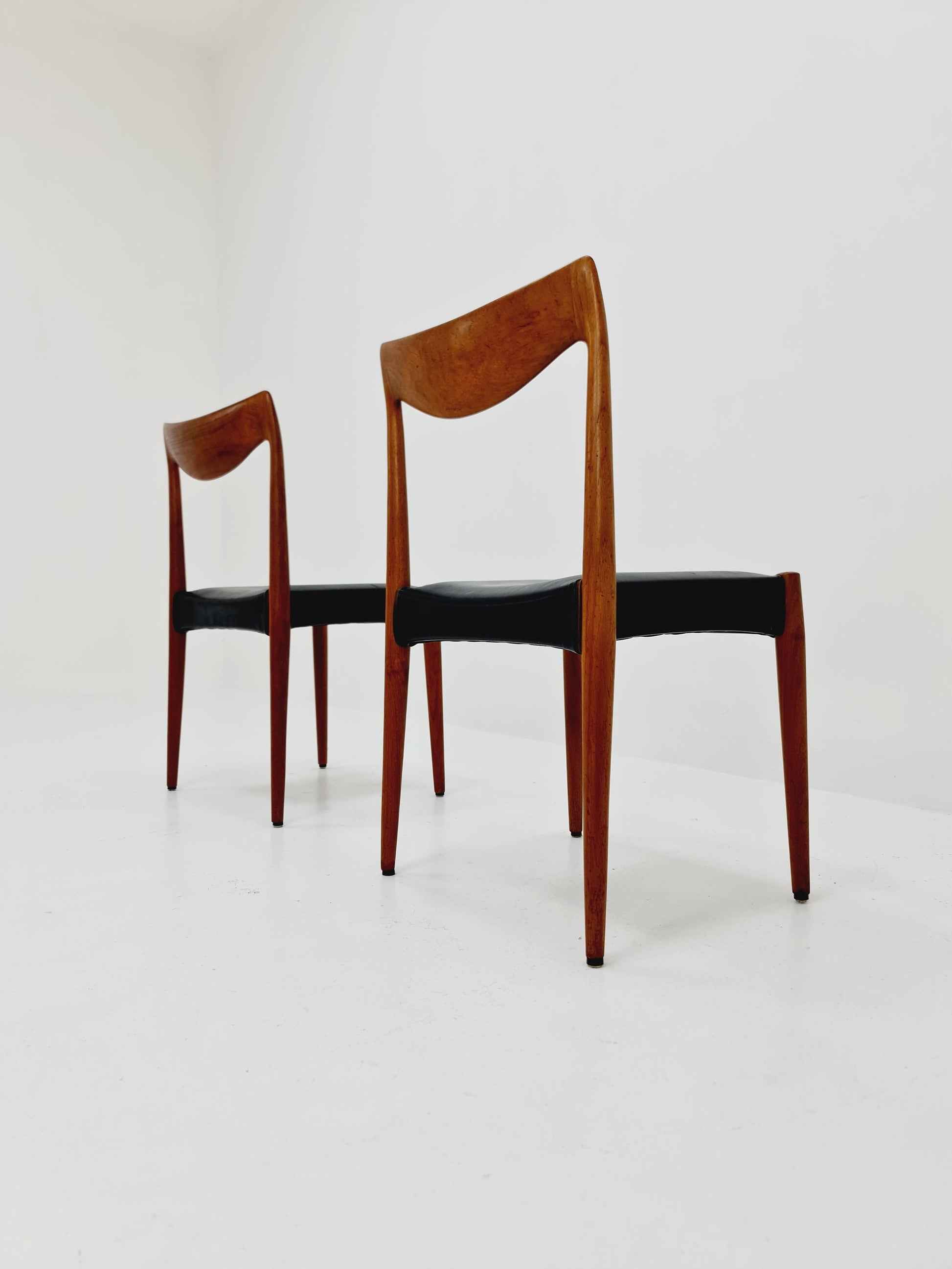 1 of 2 Vintage Norwegian teak, leather chair by Rastad & Relling, 1960s