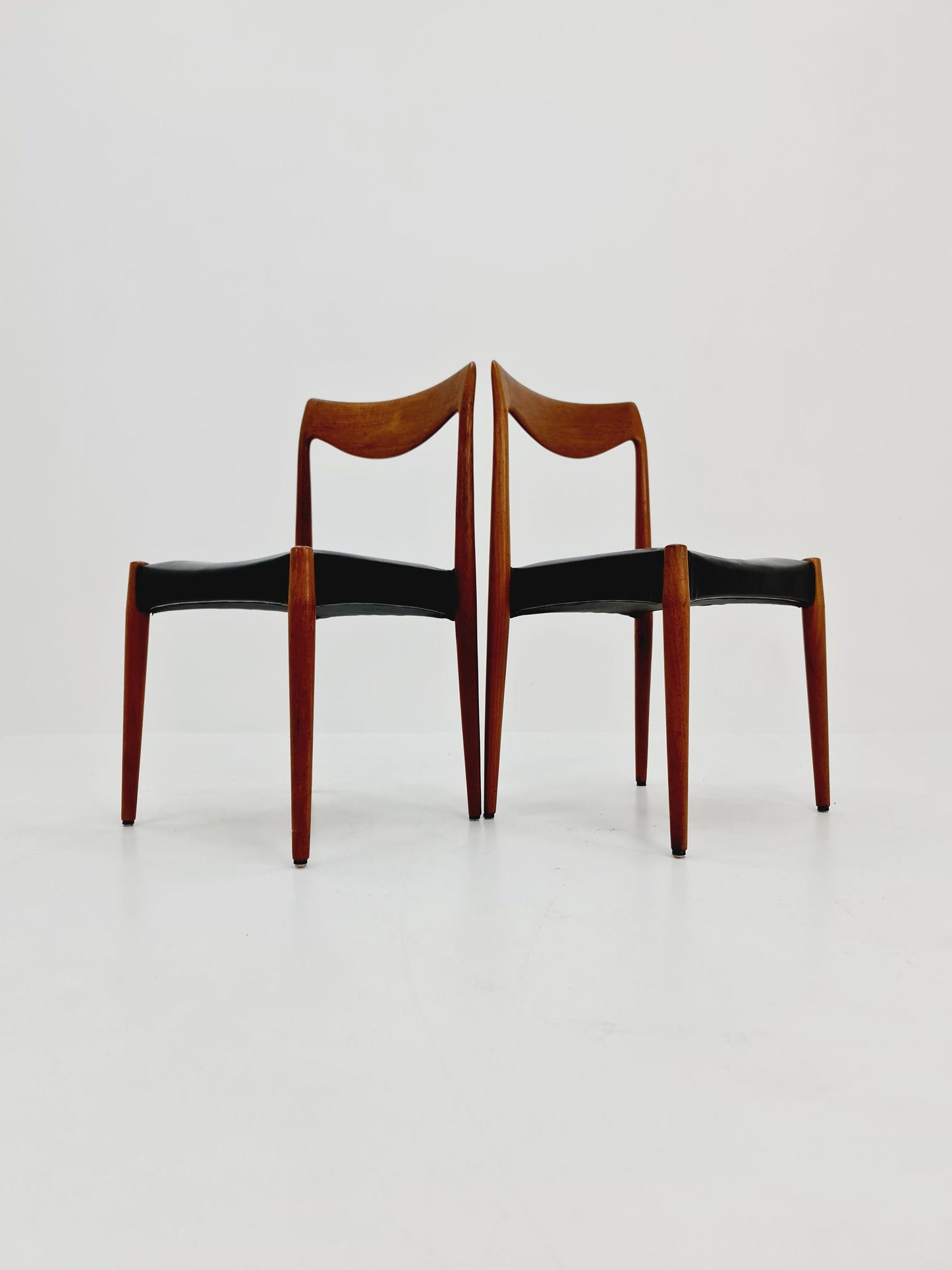1 of 2 Vintage Norwegian teak, leather chair by Rastad & Relling, 1960s