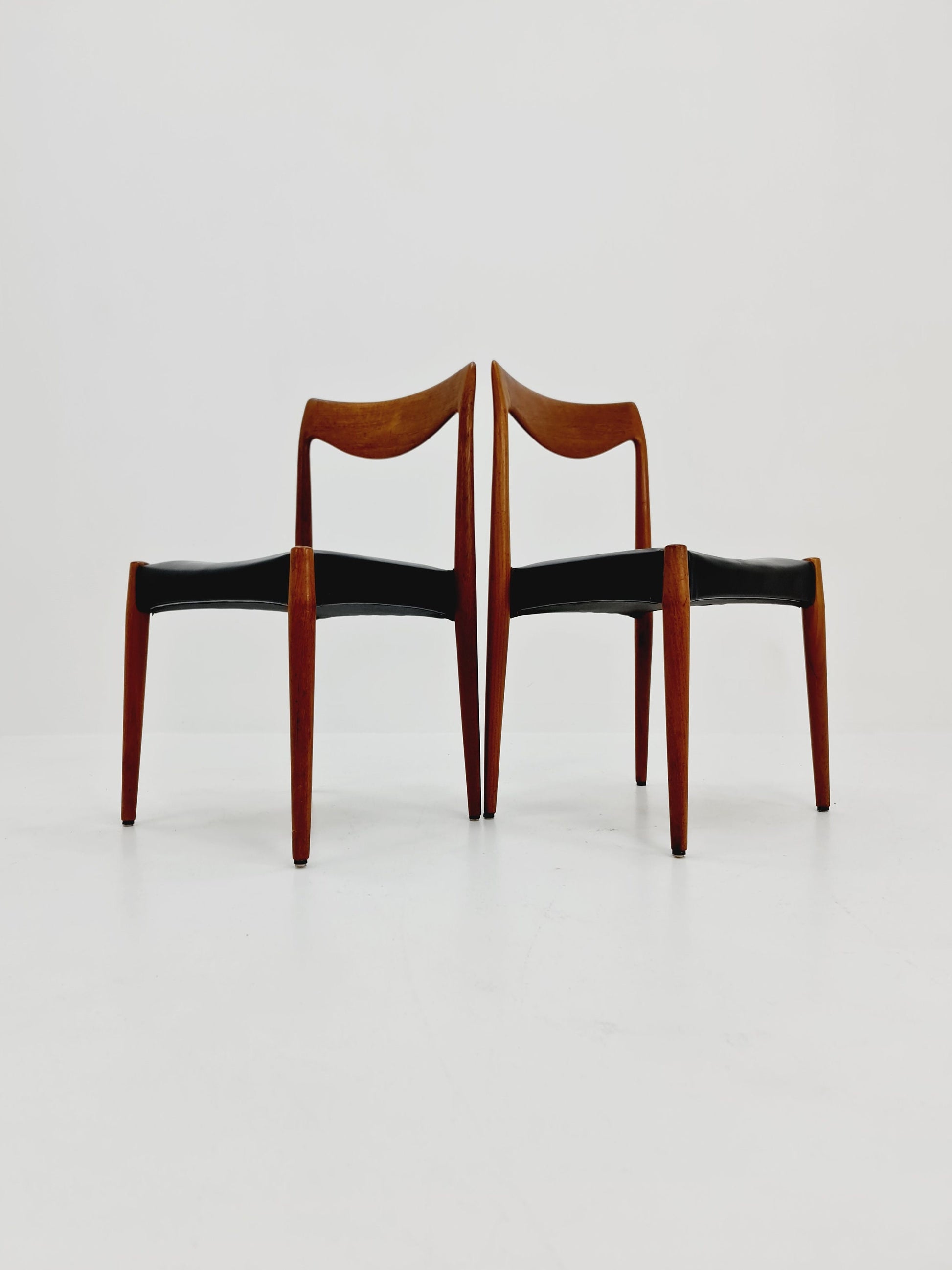 1 of 2 Vintage Norwegian teak, leather chair by Rastad & Relling, 1960s