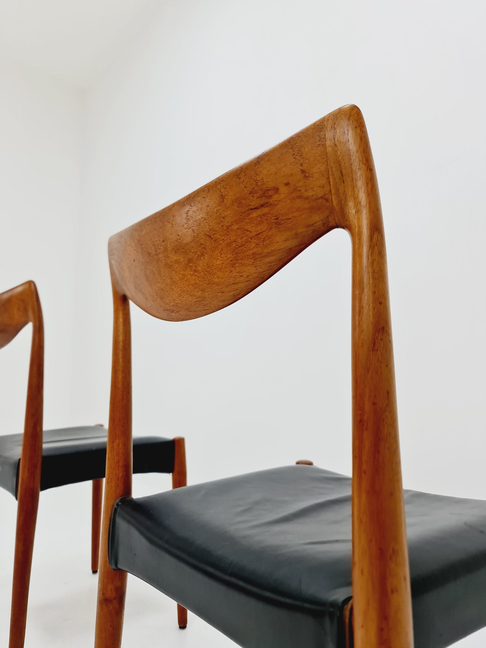 1 of 2 Vintage Norwegian teak, leather chair by Rastad & Relling, 1960s
