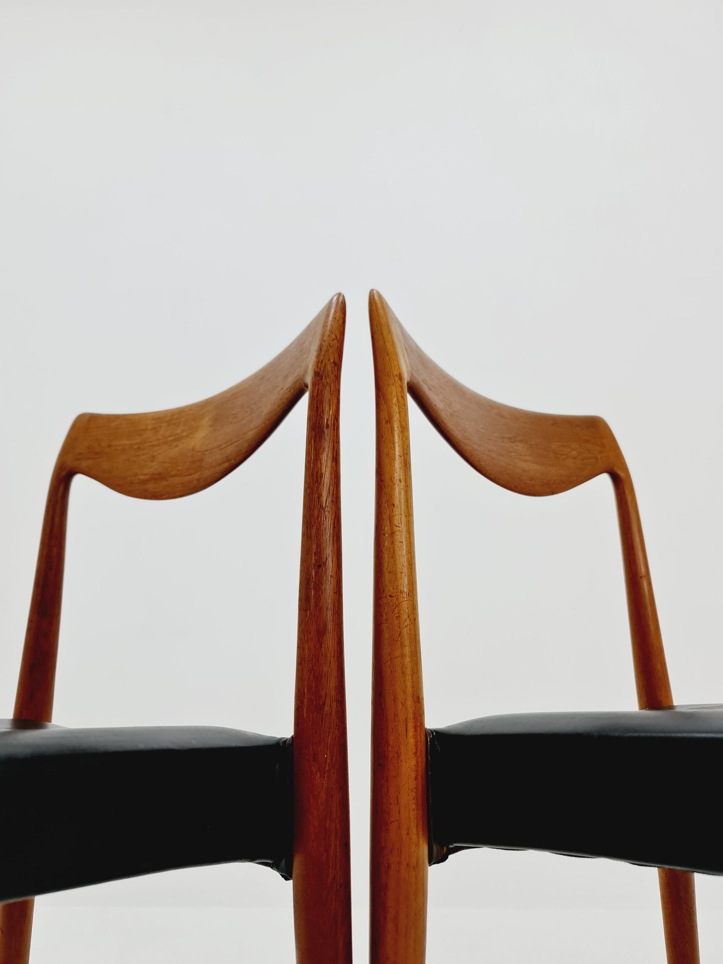 1 of 2 Vintage Norwegian teak, leather chair by Rastad & Relling, 1960s