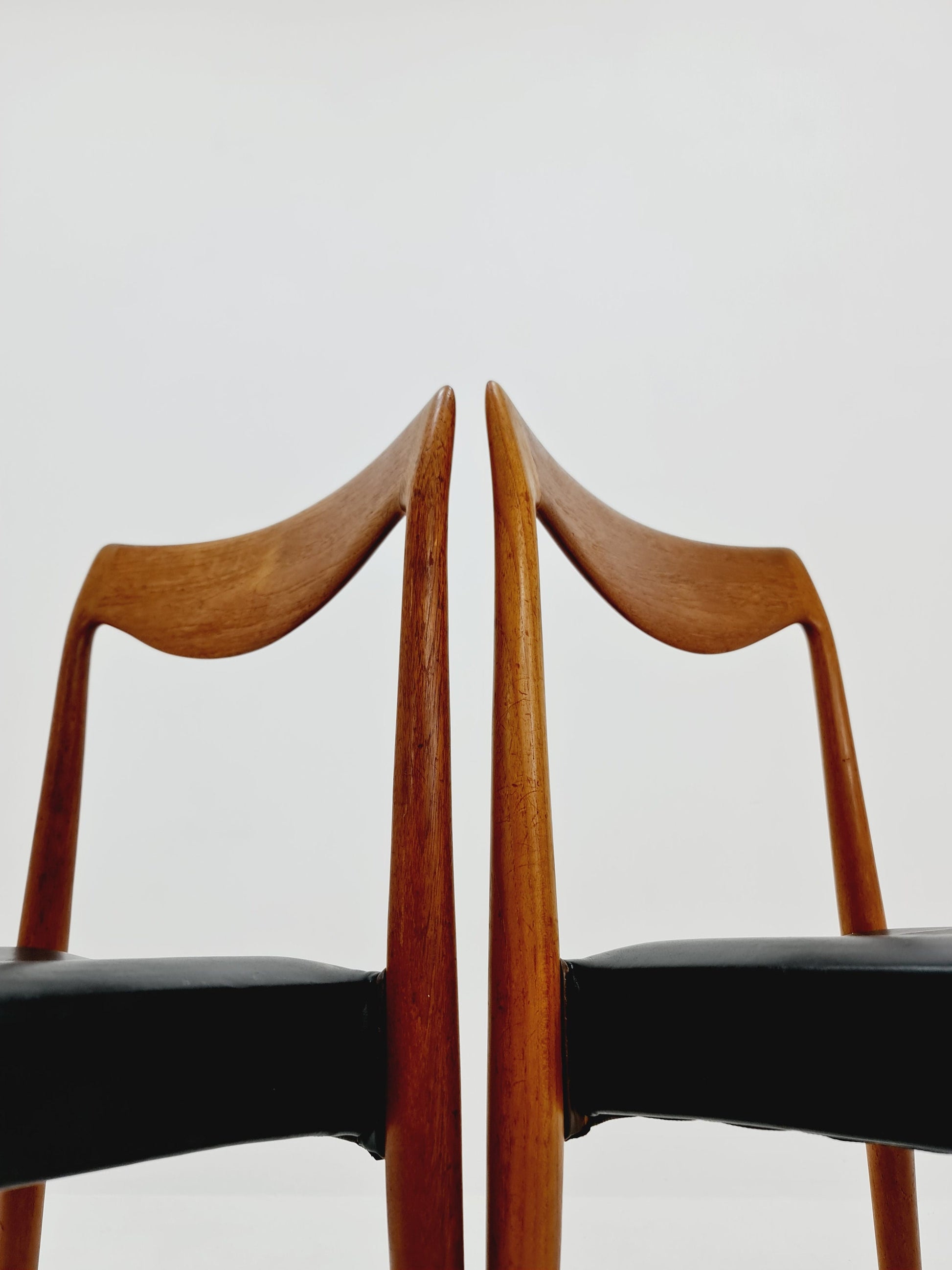 1 of 2 Vintage Norwegian teak, leather chair by Rastad & Relling, 1960s