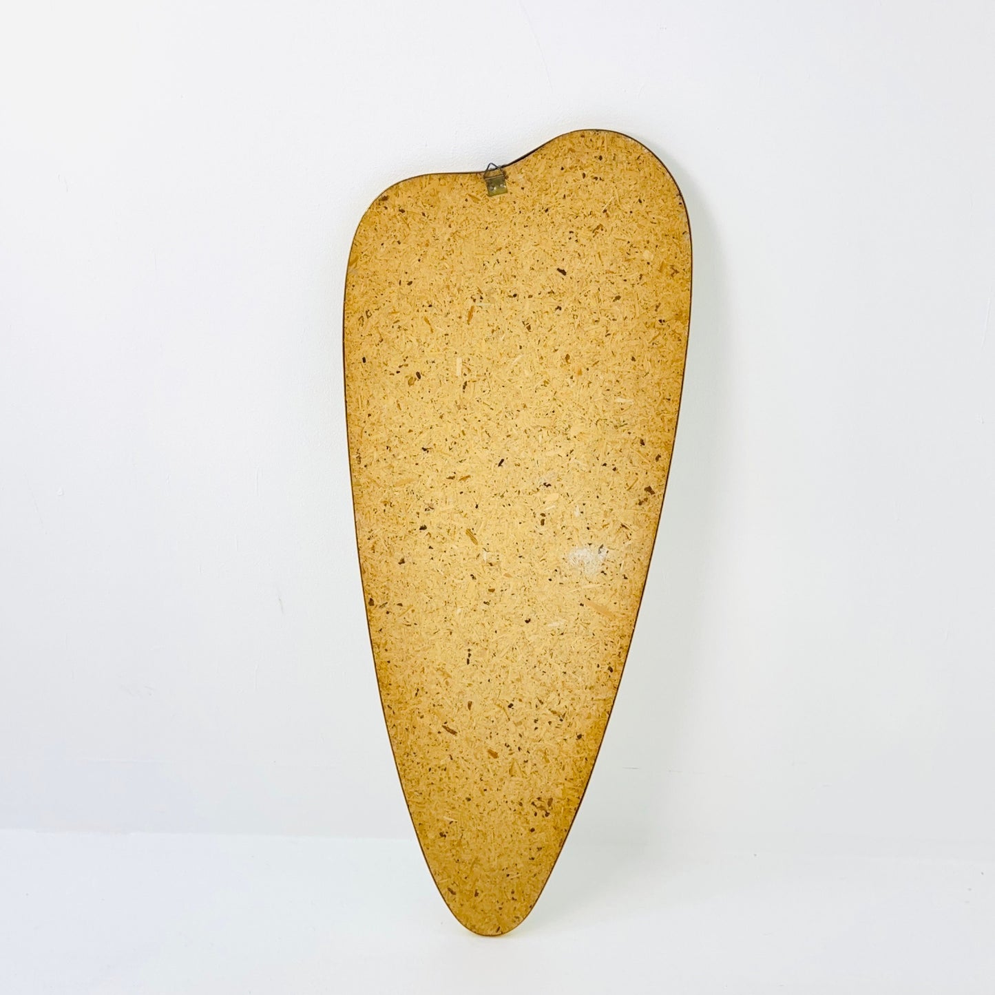 Mid Century XXL asymmetric German brass Original kidney wall mirror from the 60s