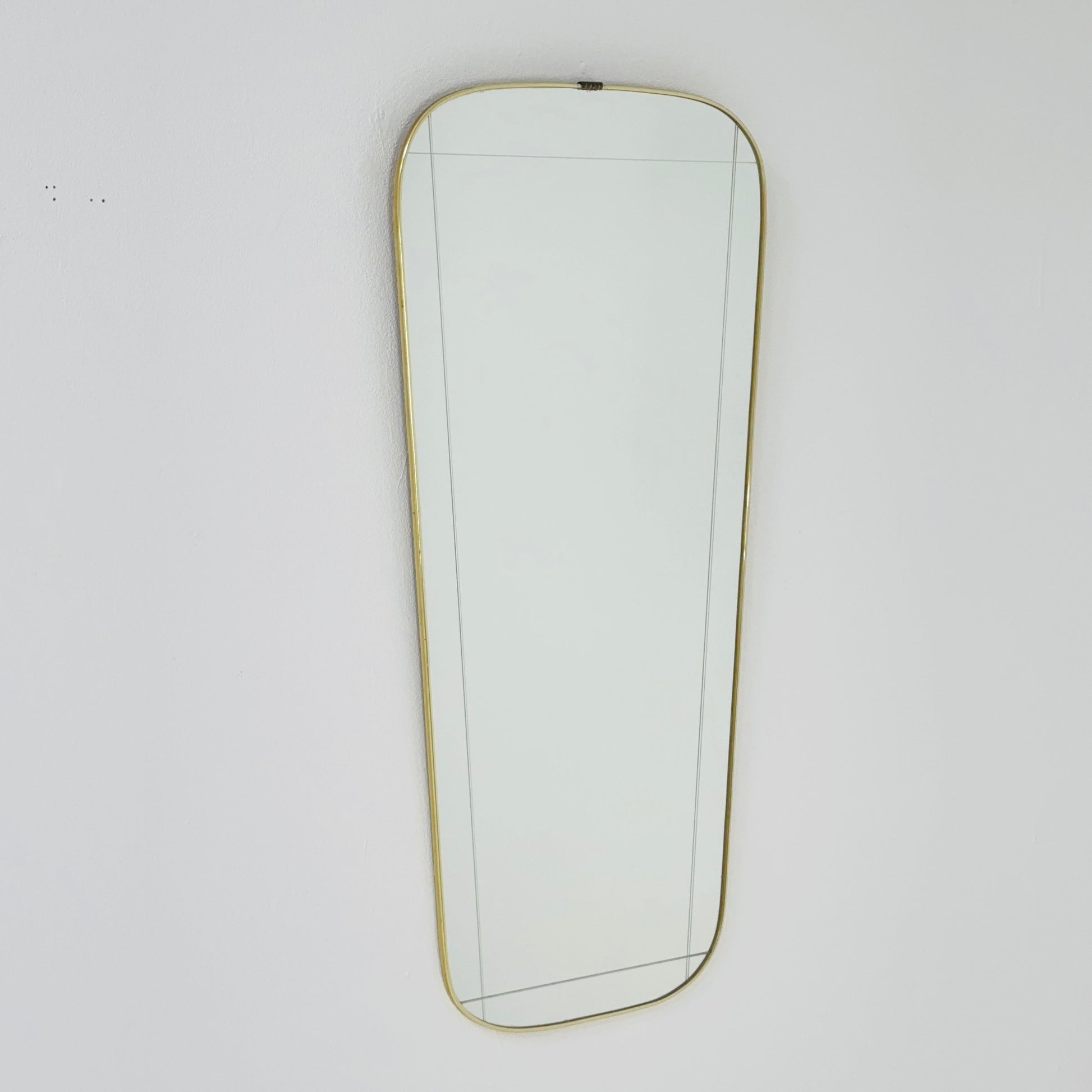 Original kidney asymmetrical vintage mirror from the 60s