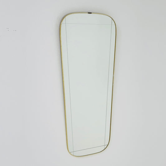 Original kidney asymmetrical vintage mirror from the 60s
