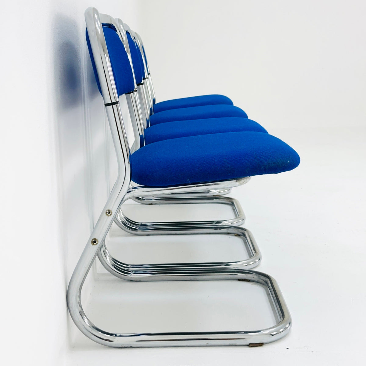 set of 4 mid century Bauhaus dining chairs by 1980s Germany