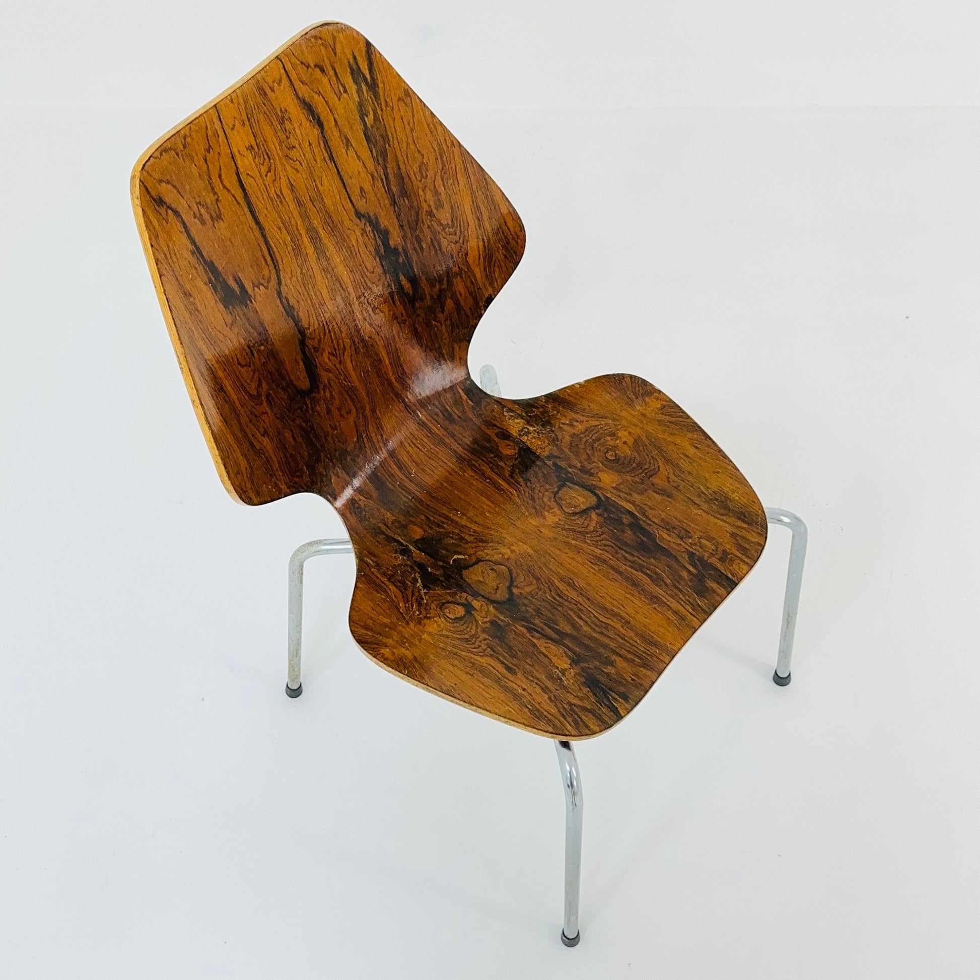 Set of 6 Dining Chairs by Herbert Hirche, Jofy Stalmobler, Denmark, 1960s