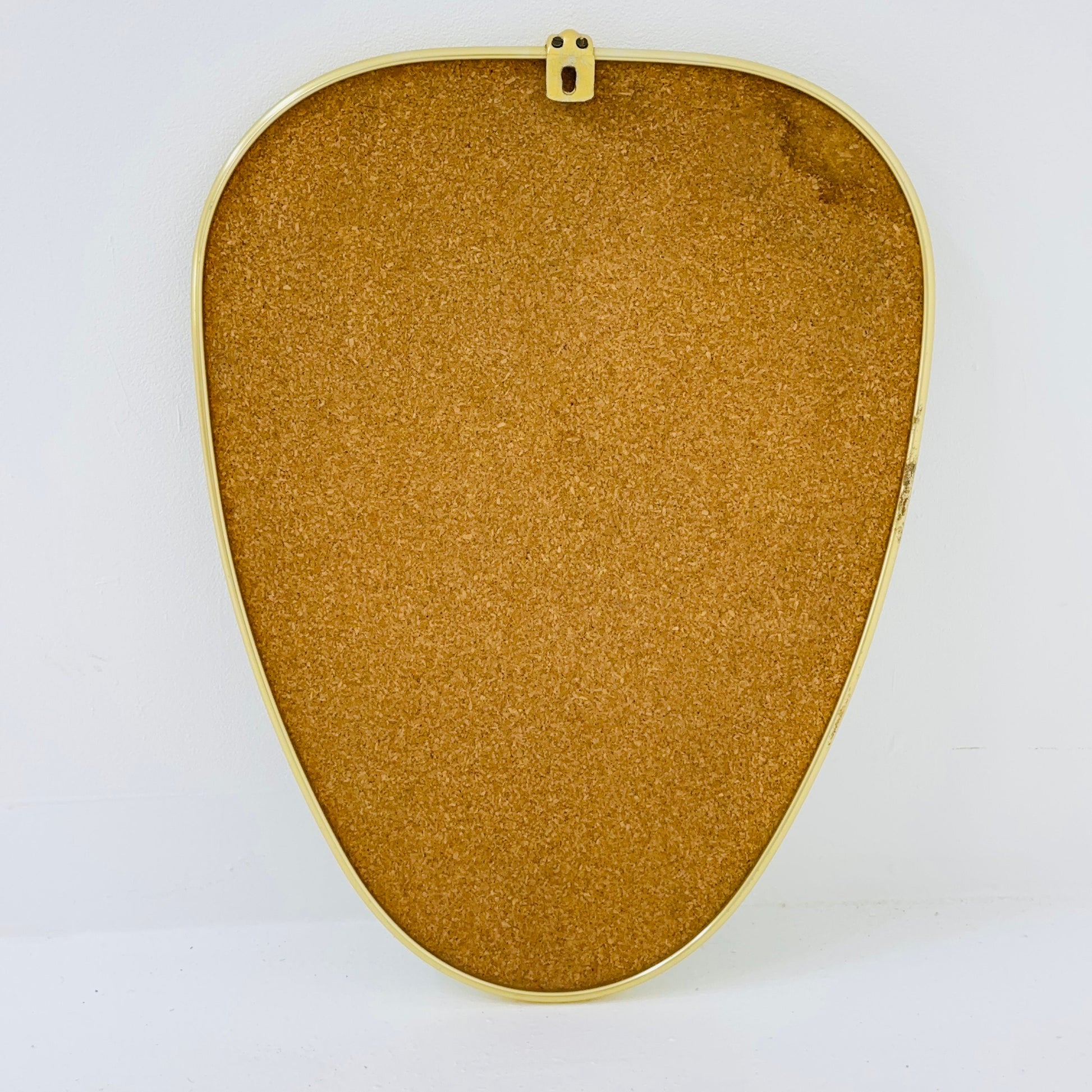 Mid Century asymmetric German brass Original kidney wall mirror from the 60s model number 986