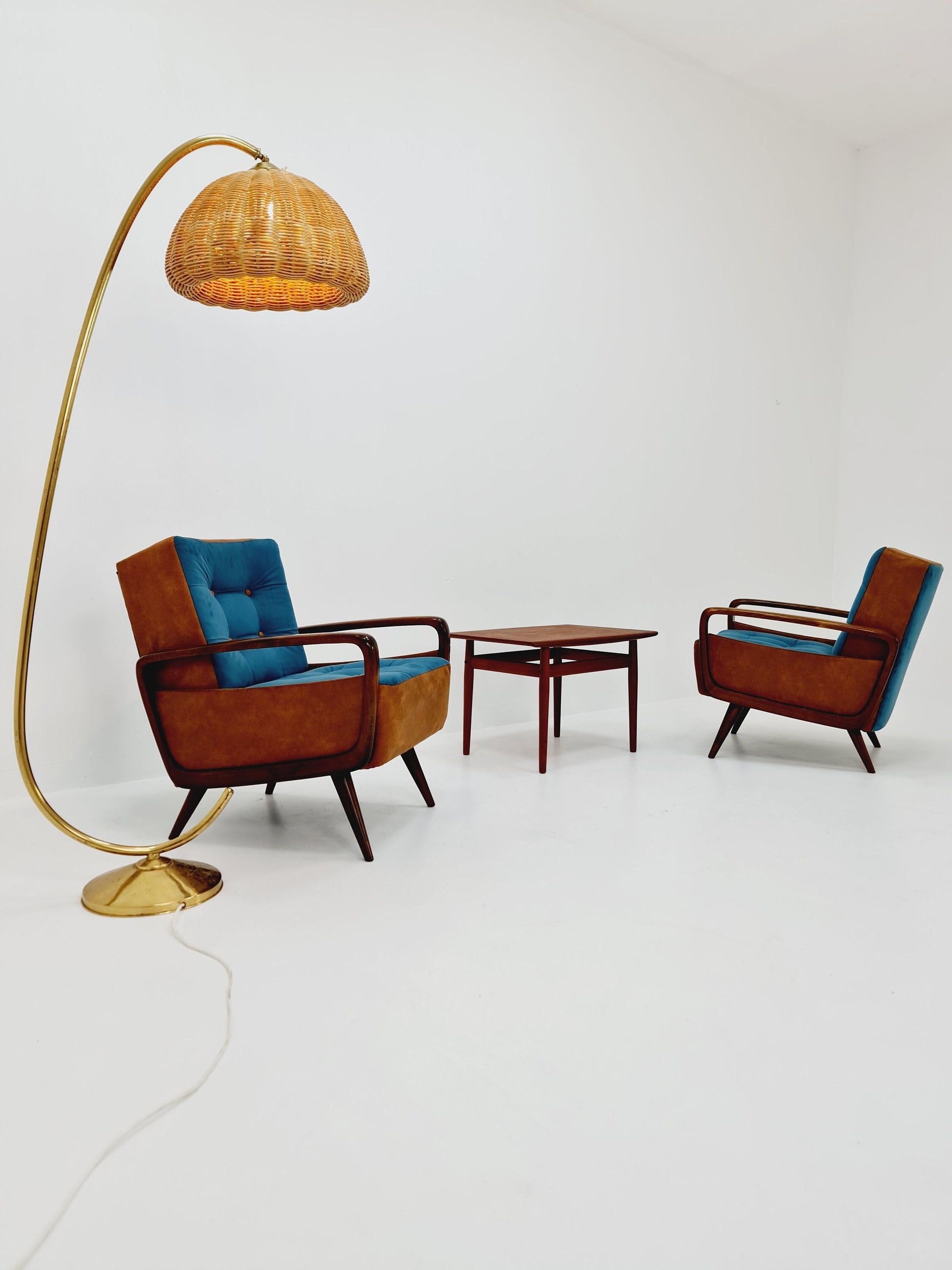 Rare Mid-century pair of German lounge armchair, 1960s