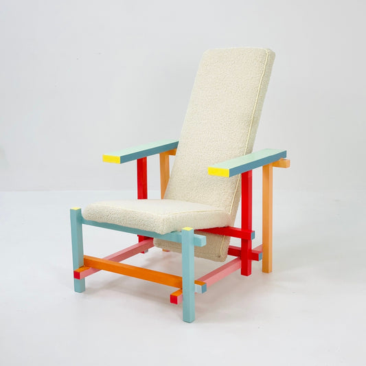 Mid century up cycled design armchair by Gerrit T. Rietveld