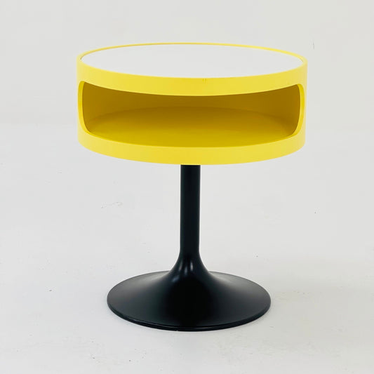 Space Age Pop Art side table with white top by Opal Möbel, 1970s