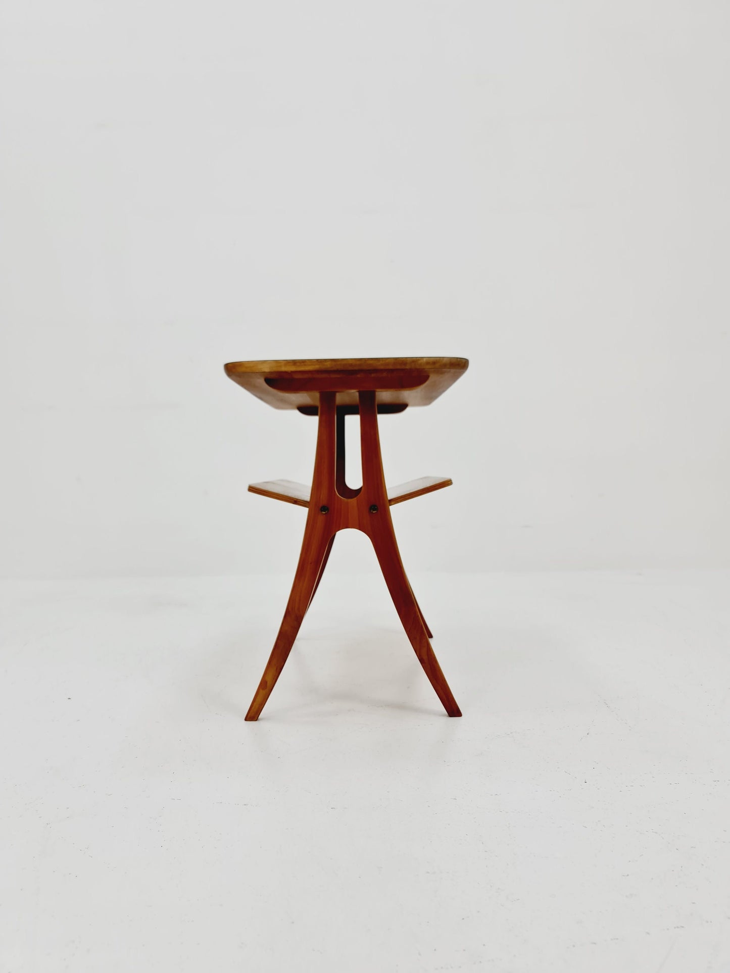 Midcentury Vintage Side table/ Bedside table/ with News Paper shelf By Carl Malmsten