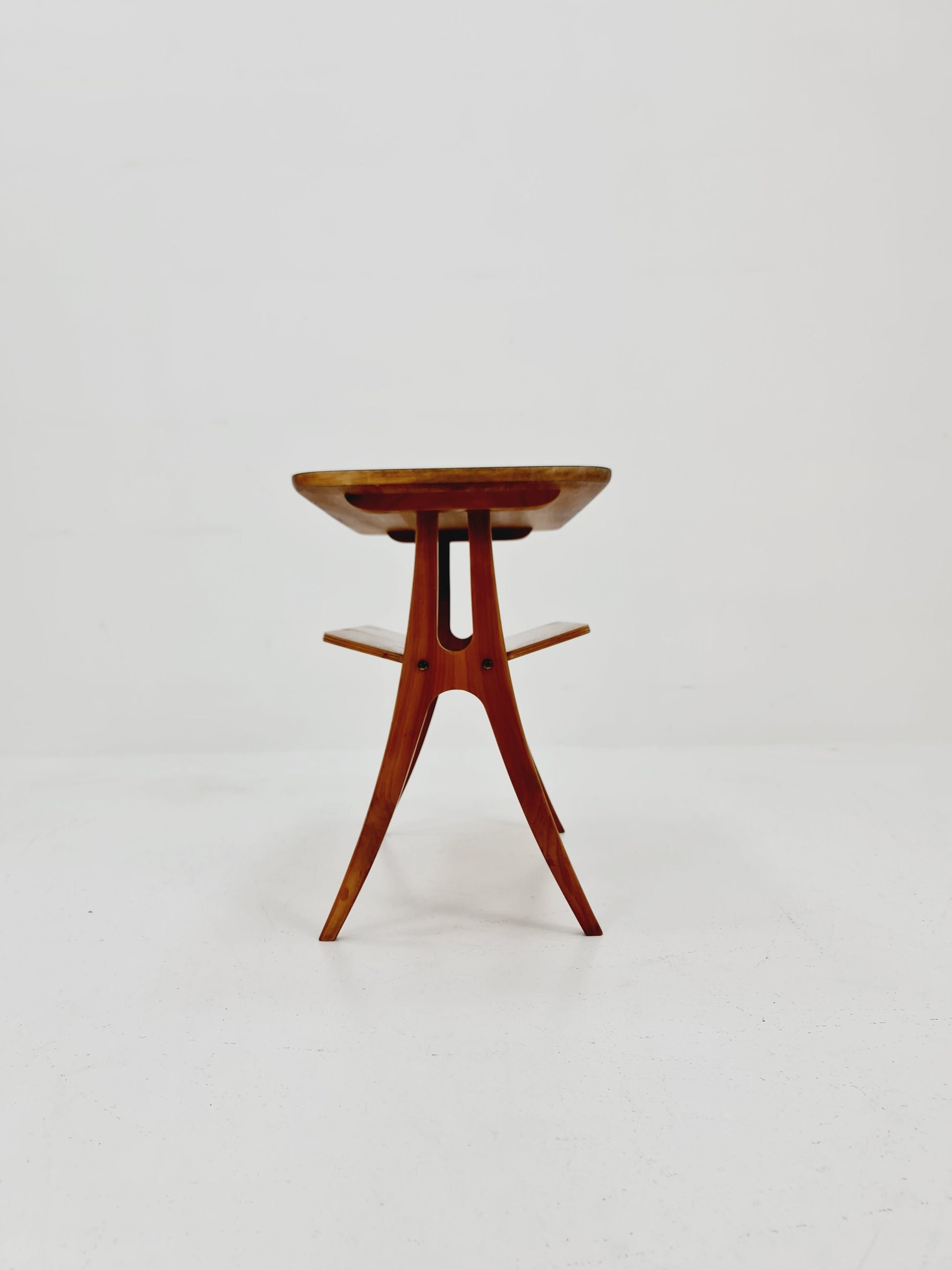 Midcentury Vintage Side table/ Bedside table/ with News Paper shelf By Carl Malmsten